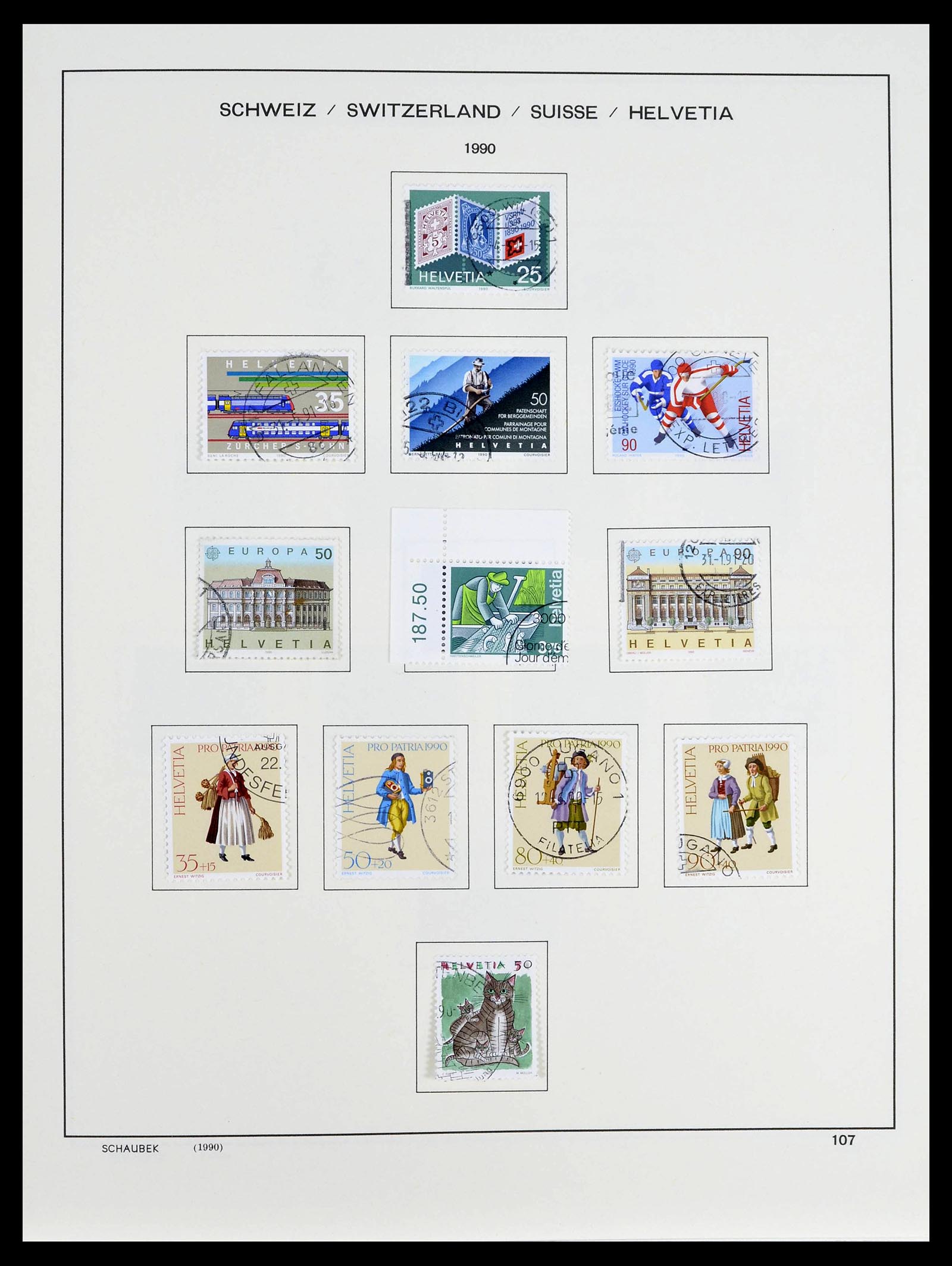 39322 0029 - Stamp collection 39322 Switzerland 1980-2011.