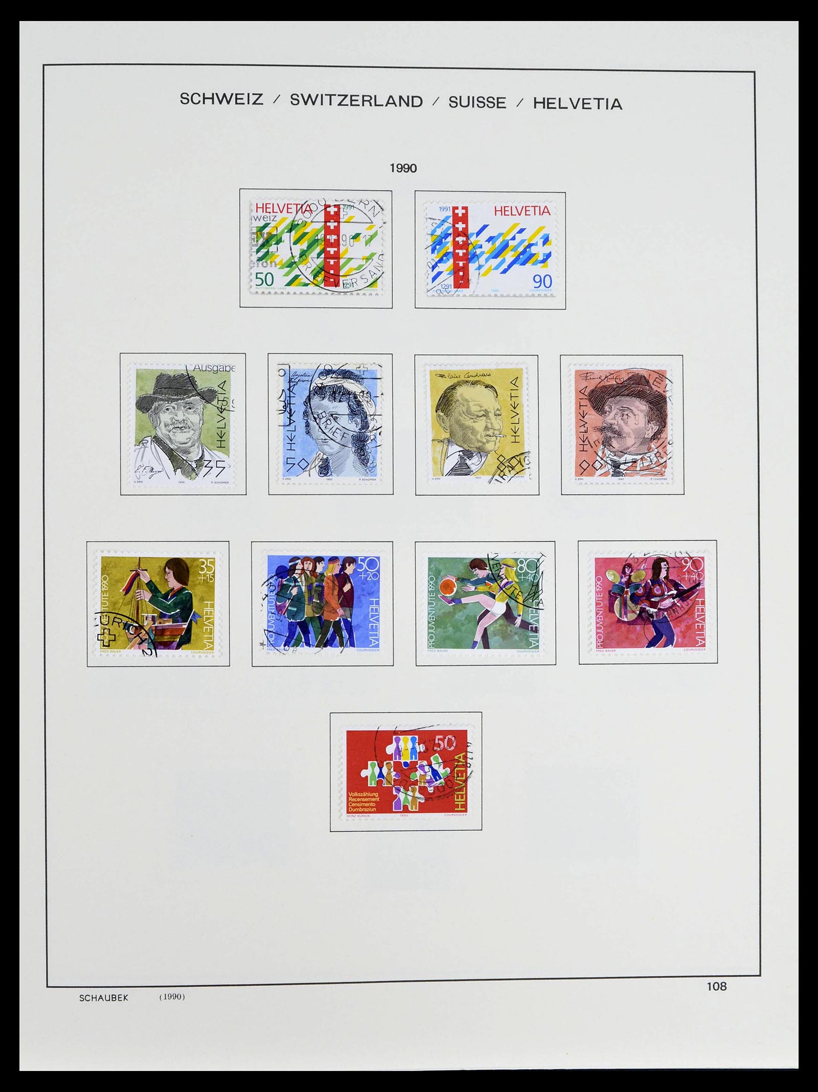 39322 0030 - Stamp collection 39322 Switzerland 1980-2011.