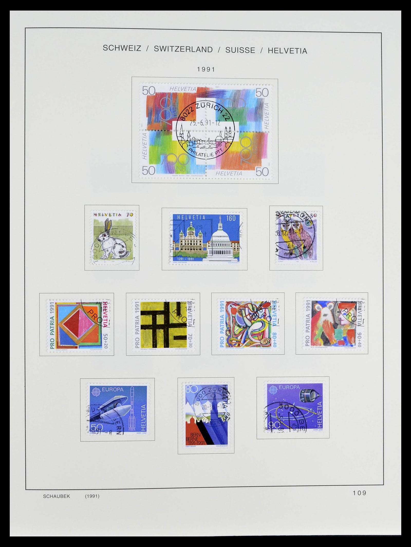 39322 0031 - Stamp collection 39322 Switzerland 1980-2011.