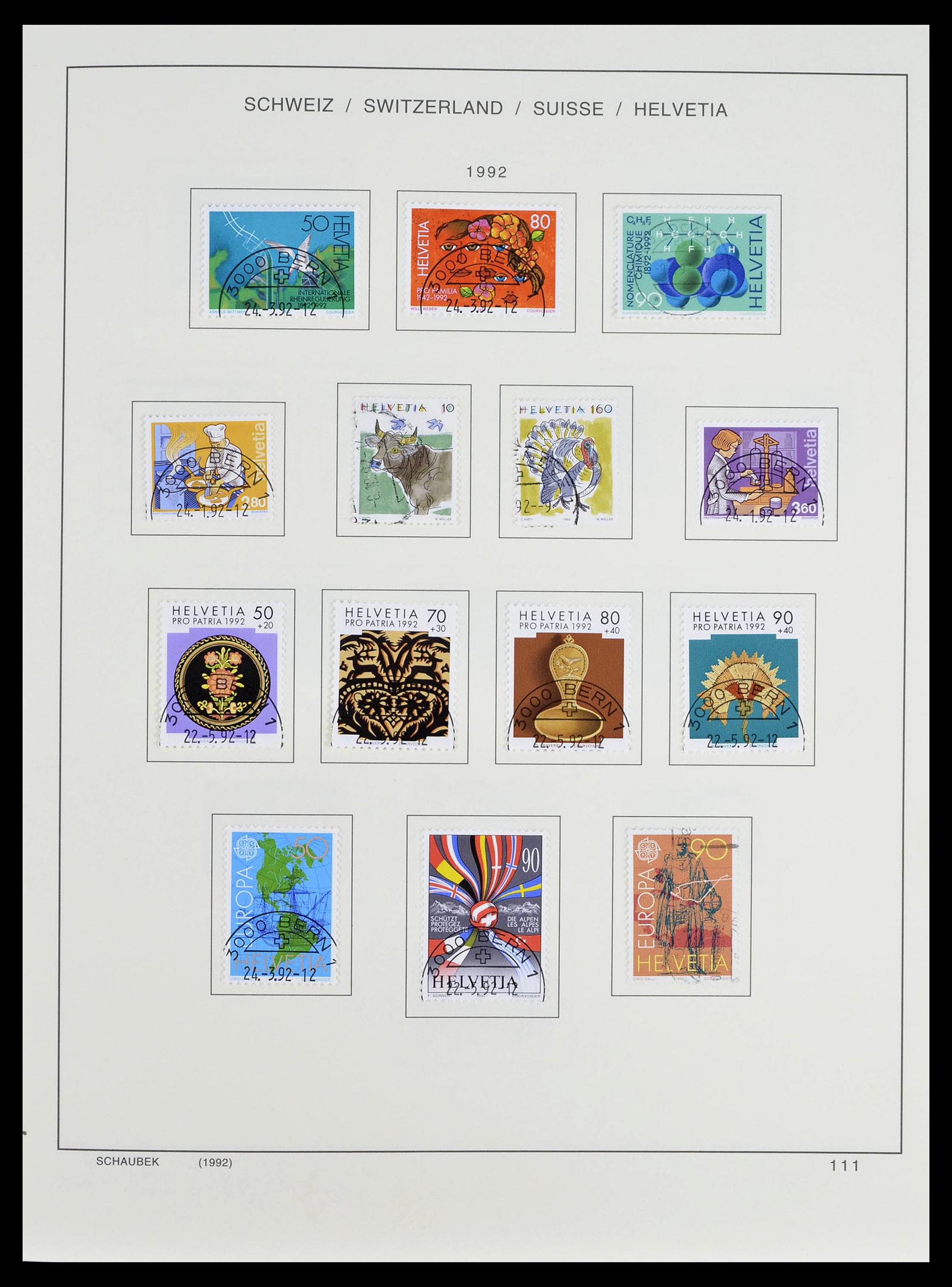 39322 0033 - Stamp collection 39322 Switzerland 1980-2011.