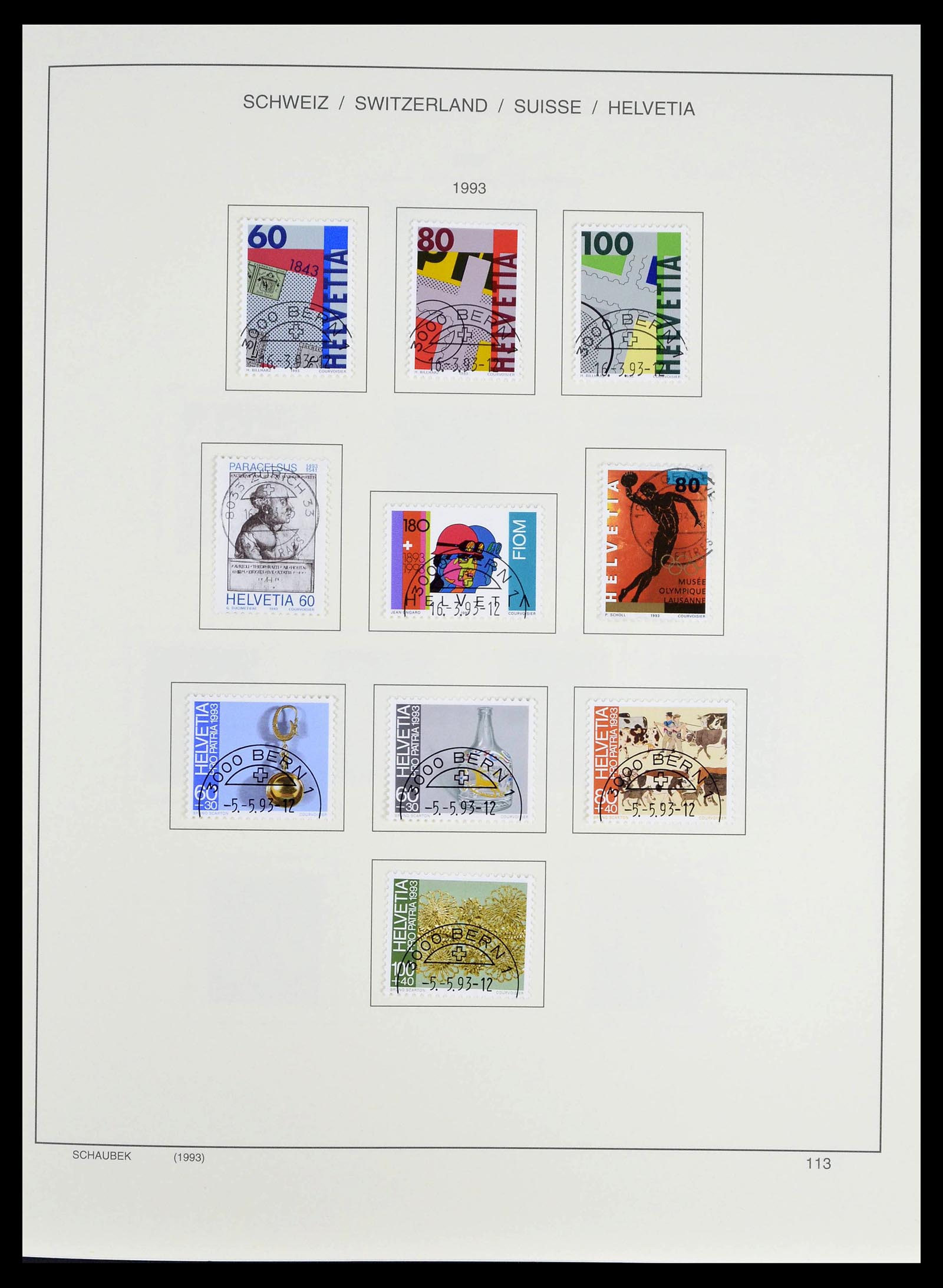 39322 0036 - Stamp collection 39322 Switzerland 1980-2011.