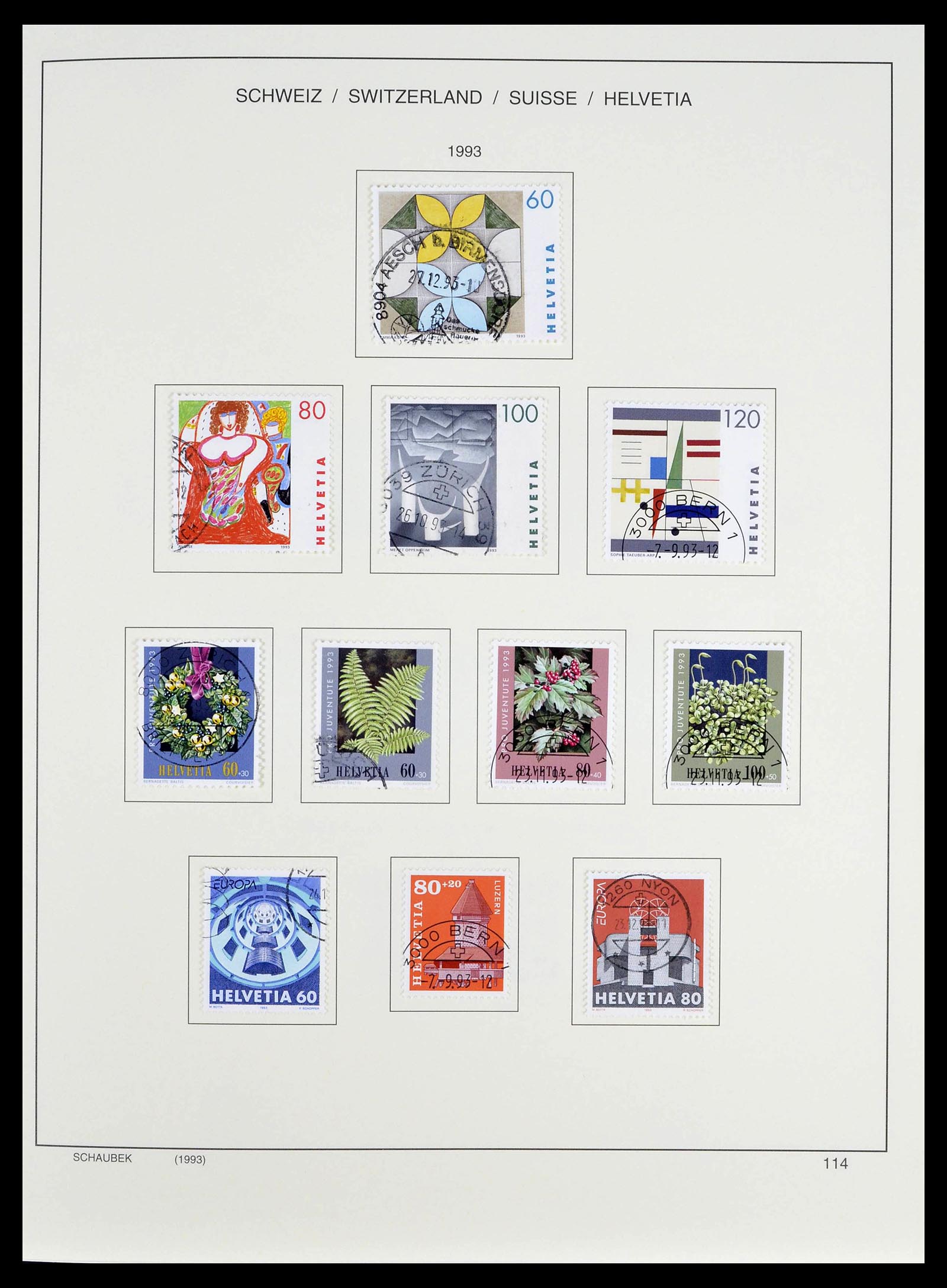 39322 0037 - Stamp collection 39322 Switzerland 1980-2011.