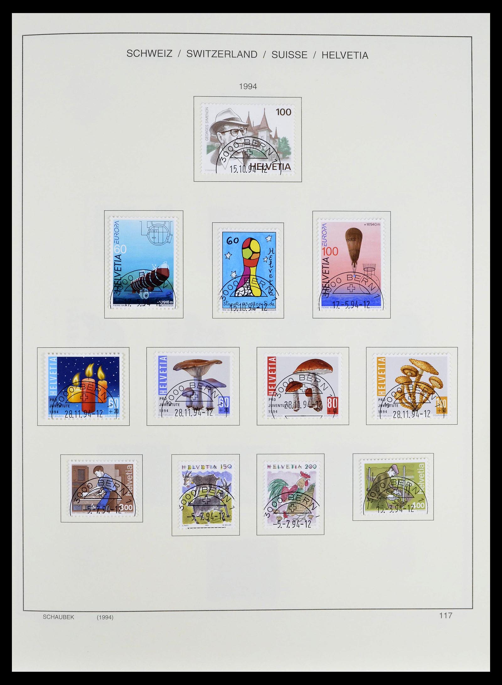 39322 0040 - Stamp collection 39322 Switzerland 1980-2011.