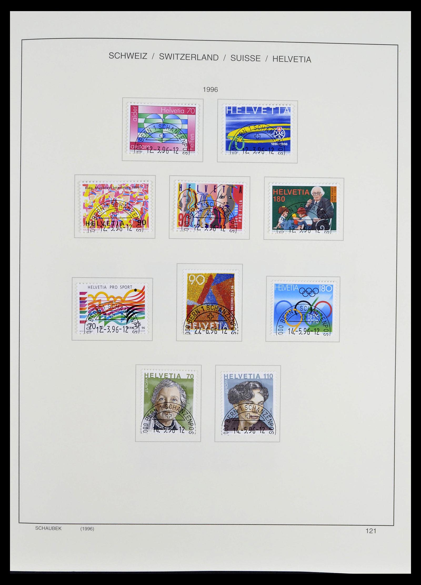 39322 0045 - Stamp collection 39322 Switzerland 1980-2011.