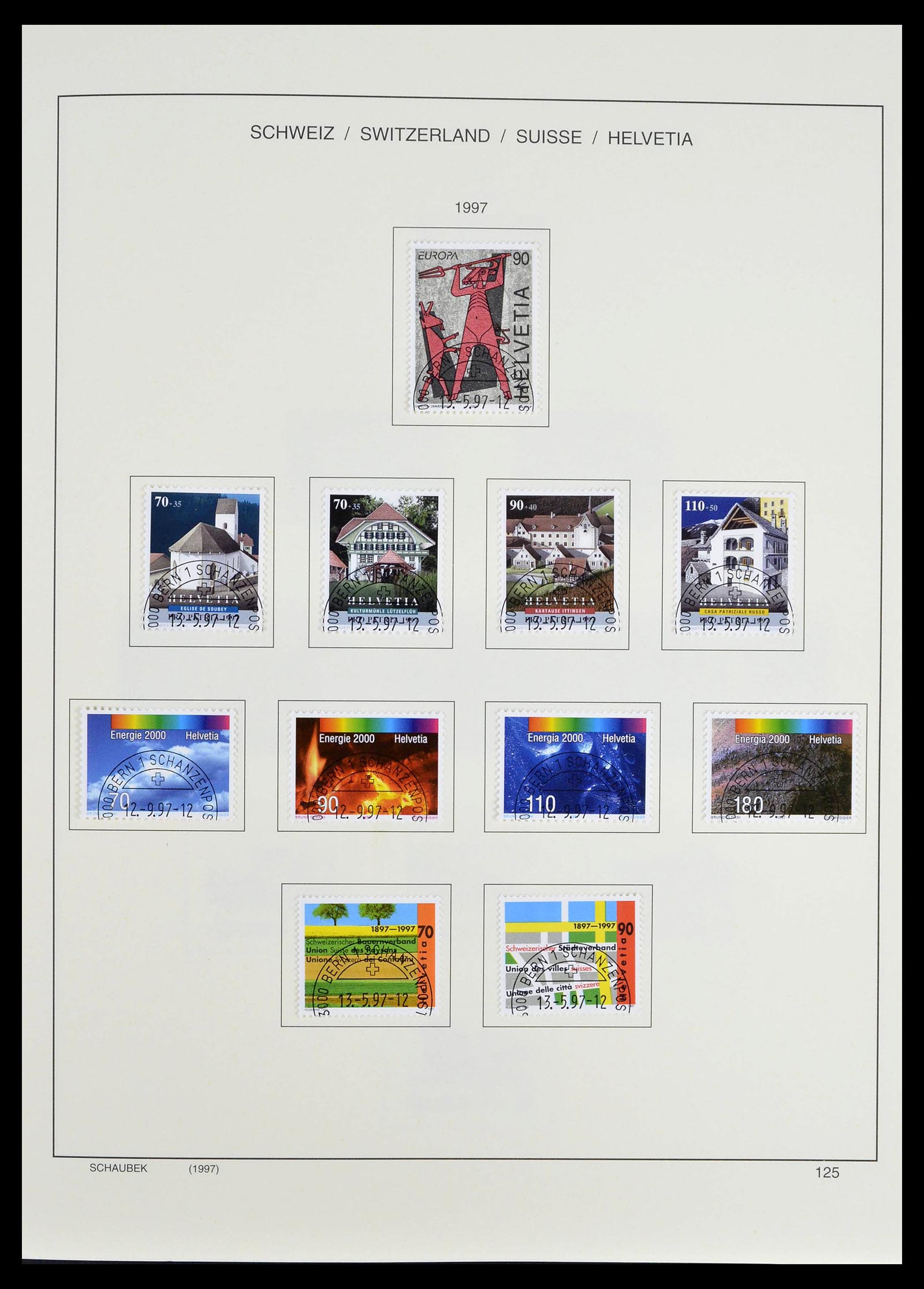 39322 0049 - Stamp collection 39322 Switzerland 1980-2011.
