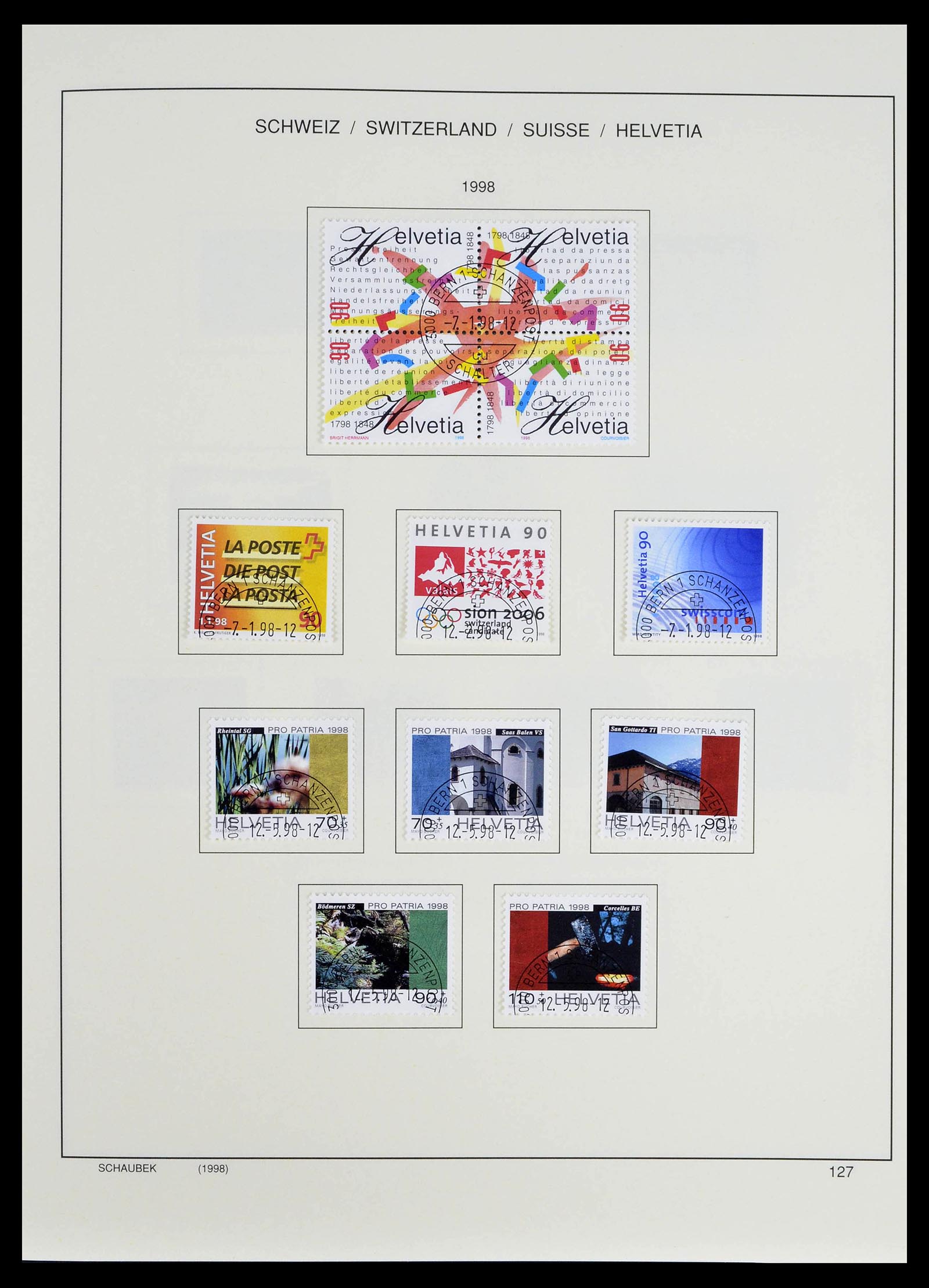39322 0051 - Stamp collection 39322 Switzerland 1980-2011.