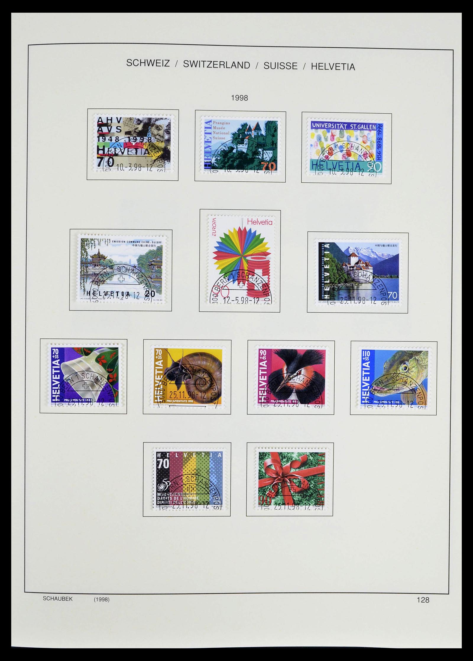 39322 0052 - Stamp collection 39322 Switzerland 1980-2011.