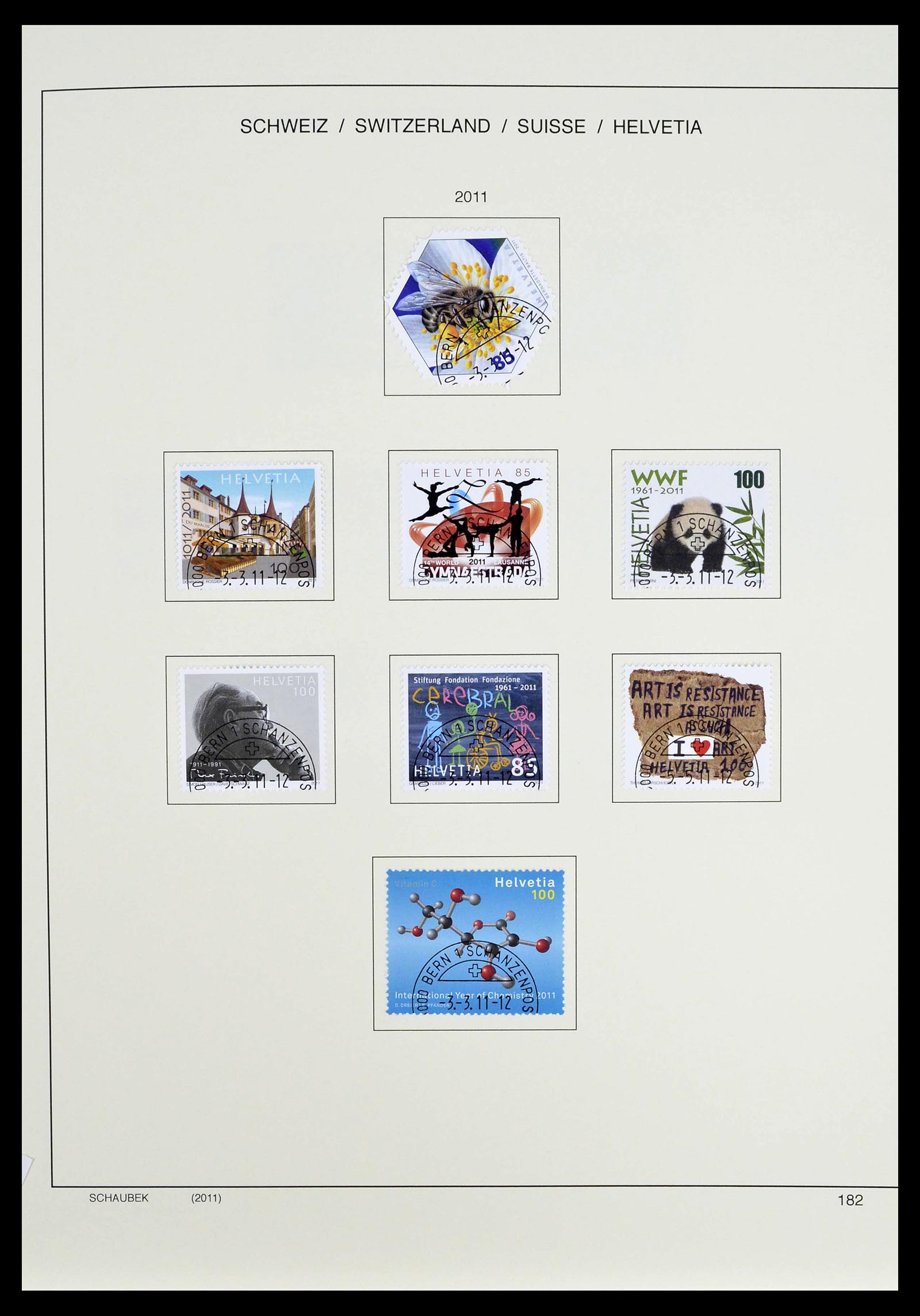 39322 0122 - Stamp collection 39322 Switzerland 1980-2011.