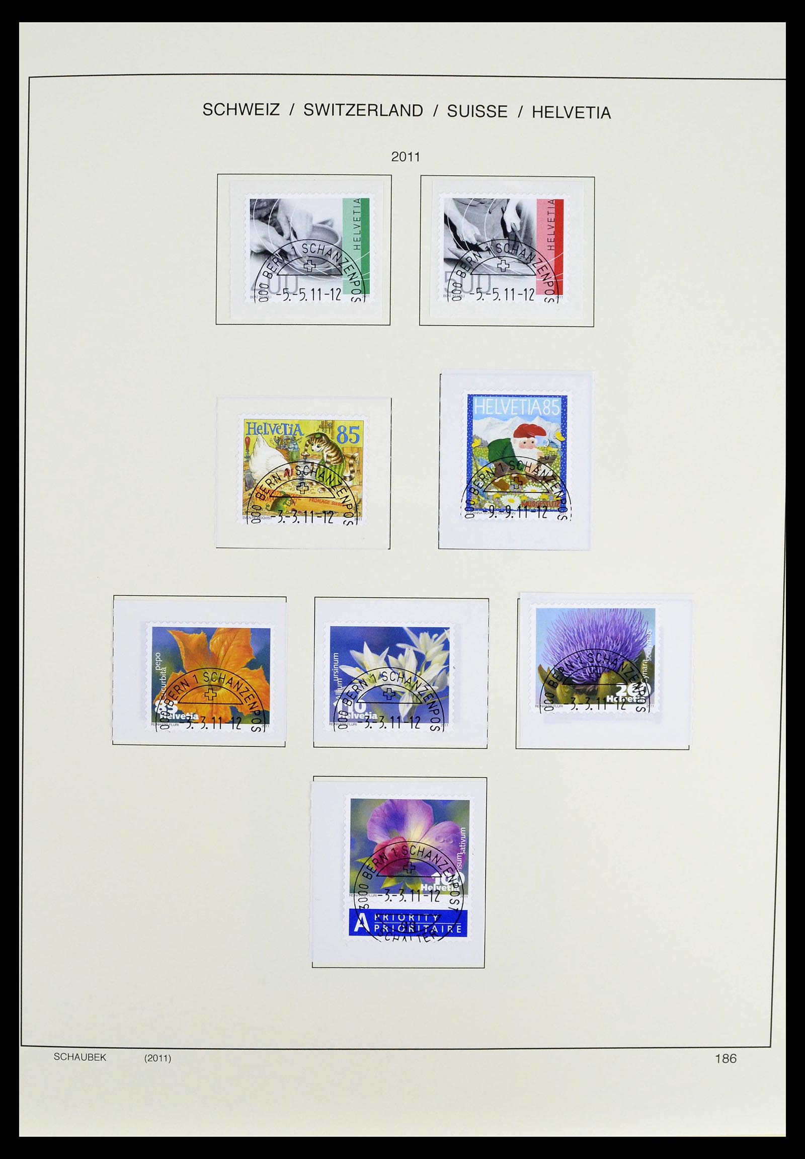 39322 0126 - Stamp collection 39322 Switzerland 1980-2011.
