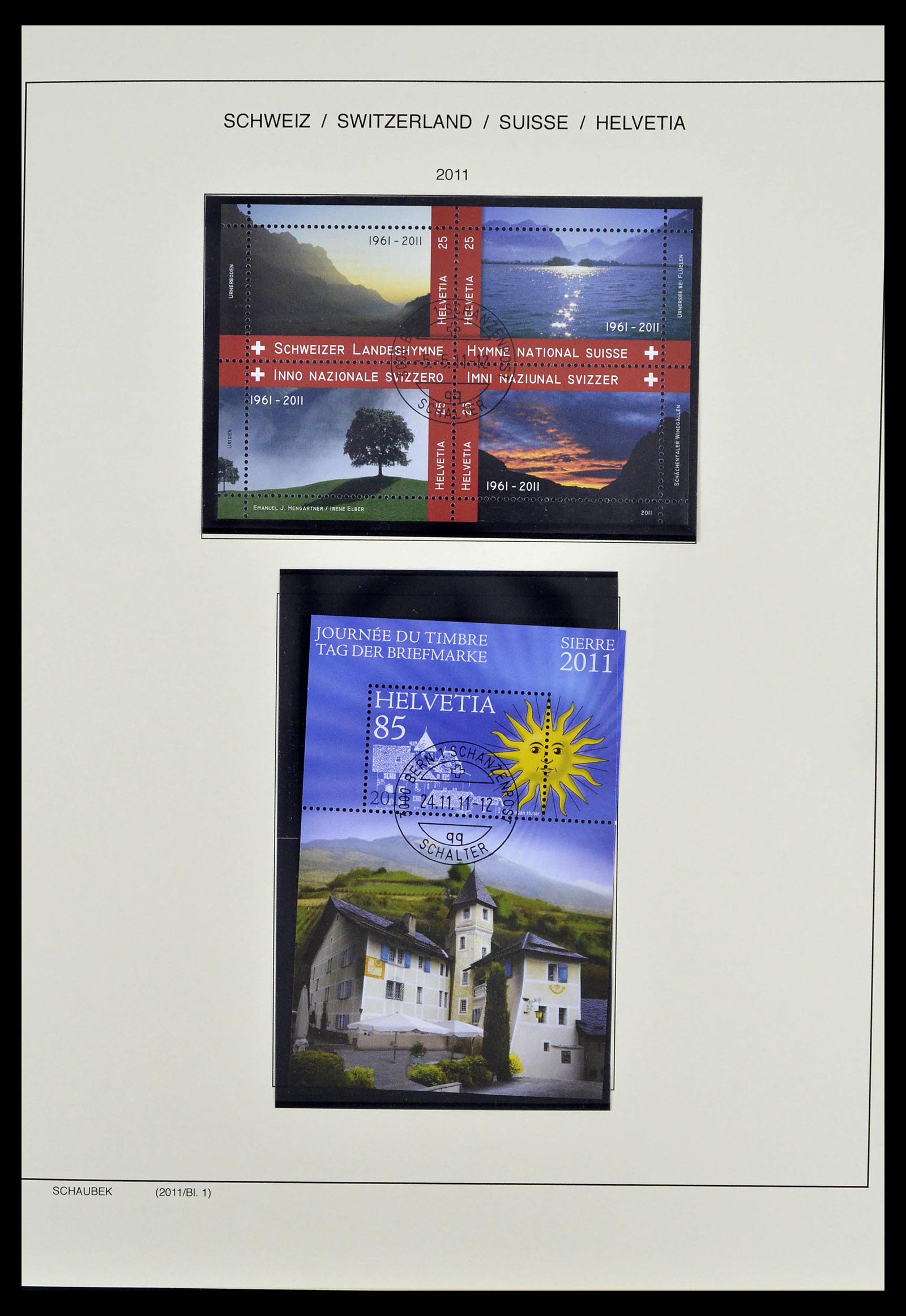 39322 0127 - Stamp collection 39322 Switzerland 1980-2011.