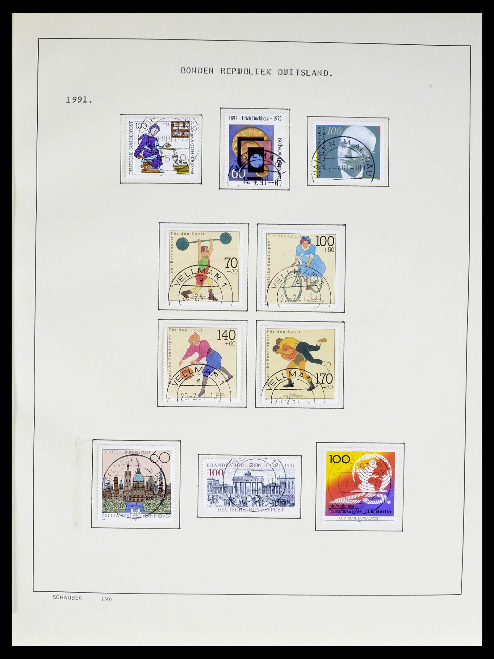 39324 0033 - Stamp collection 39324 Bundespost 1986-2012.