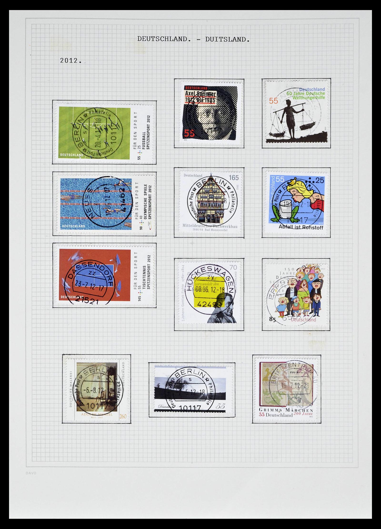 39324 0208 - Stamp collection 39324 Bundespost 1986-2012.