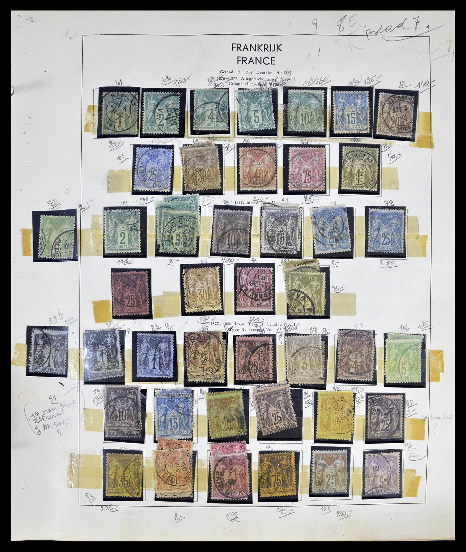 39325 0001 - Postzegelverzameling 39325 Frankrijk 1876-1968.