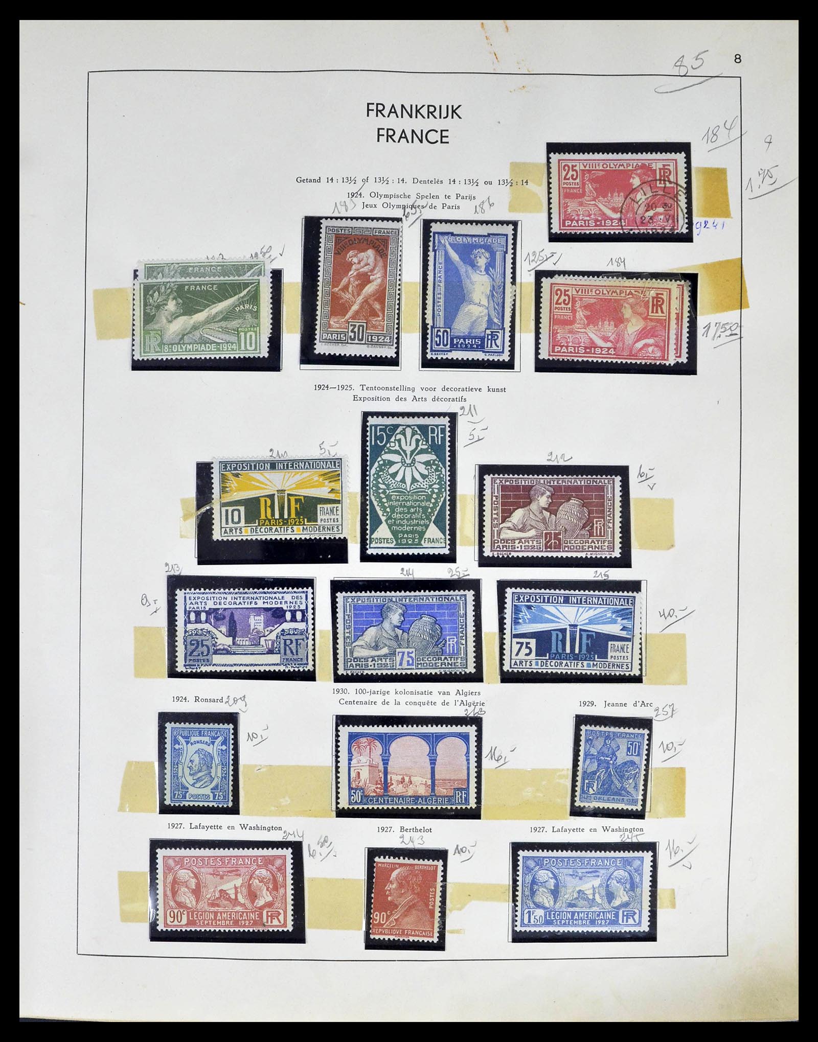 39325 0004 - Postzegelverzameling 39325 Frankrijk 1876-1968.