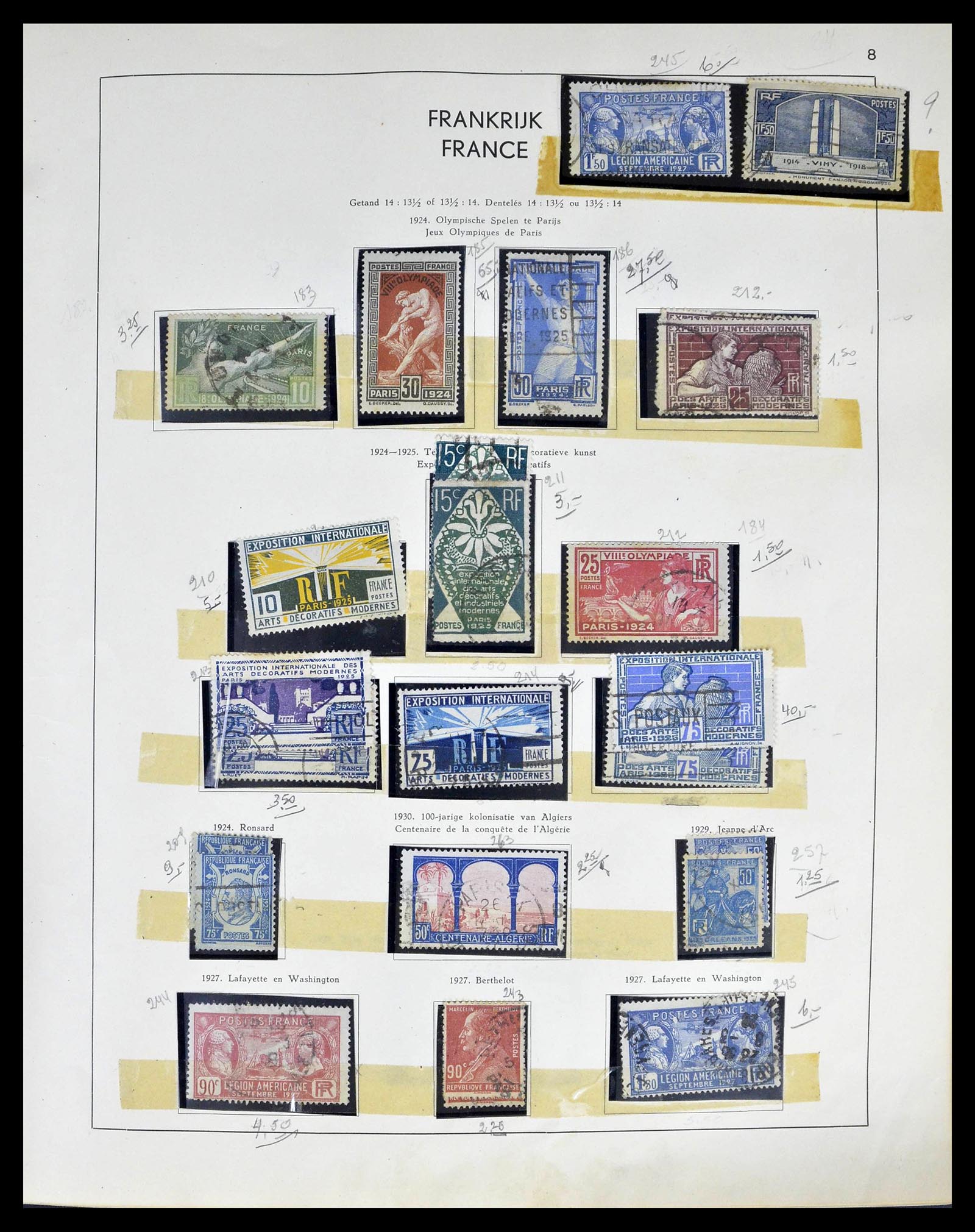 39325 0005 - Postzegelverzameling 39325 Frankrijk 1876-1968.