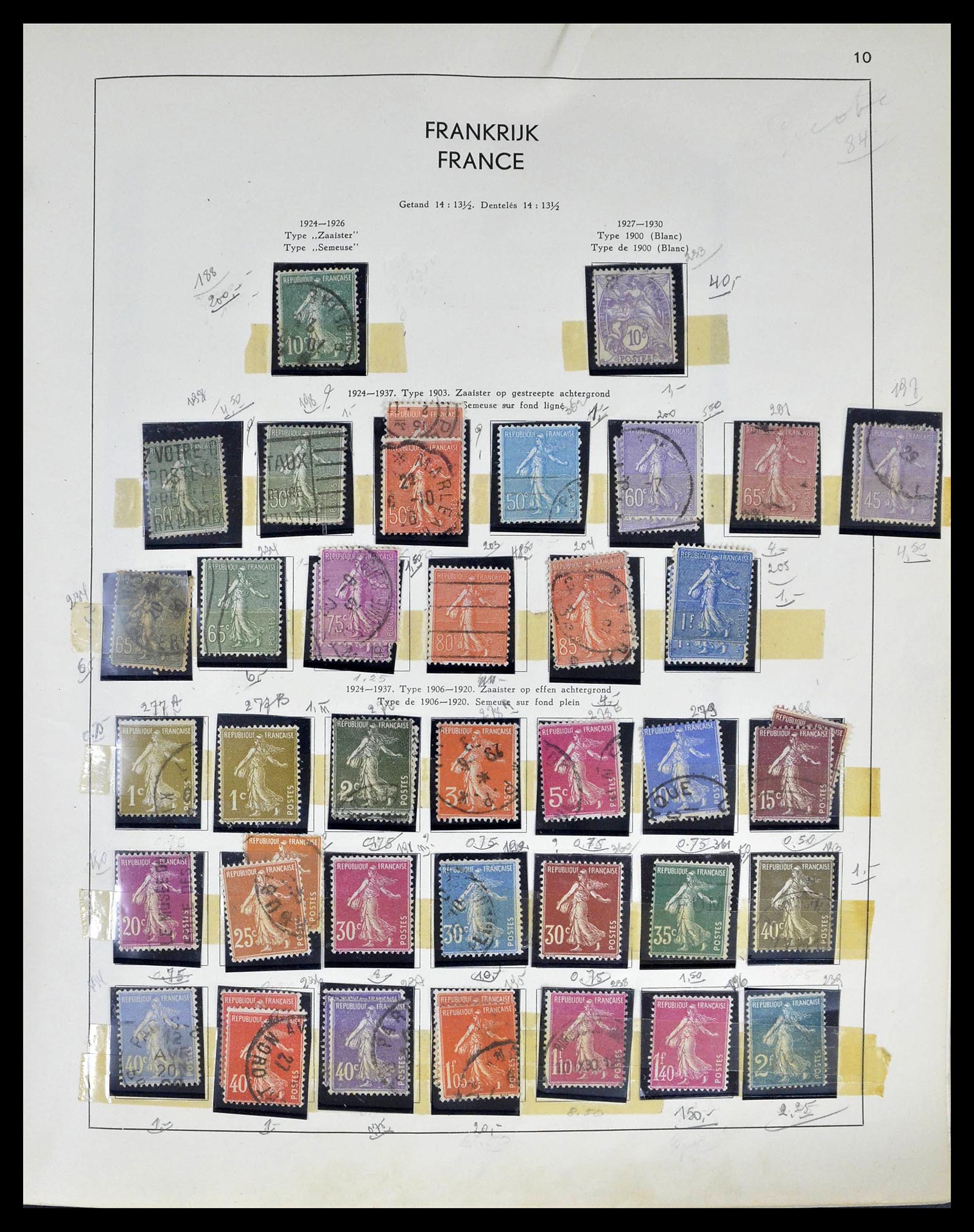 39325 0007 - Postzegelverzameling 39325 Frankrijk 1876-1968.