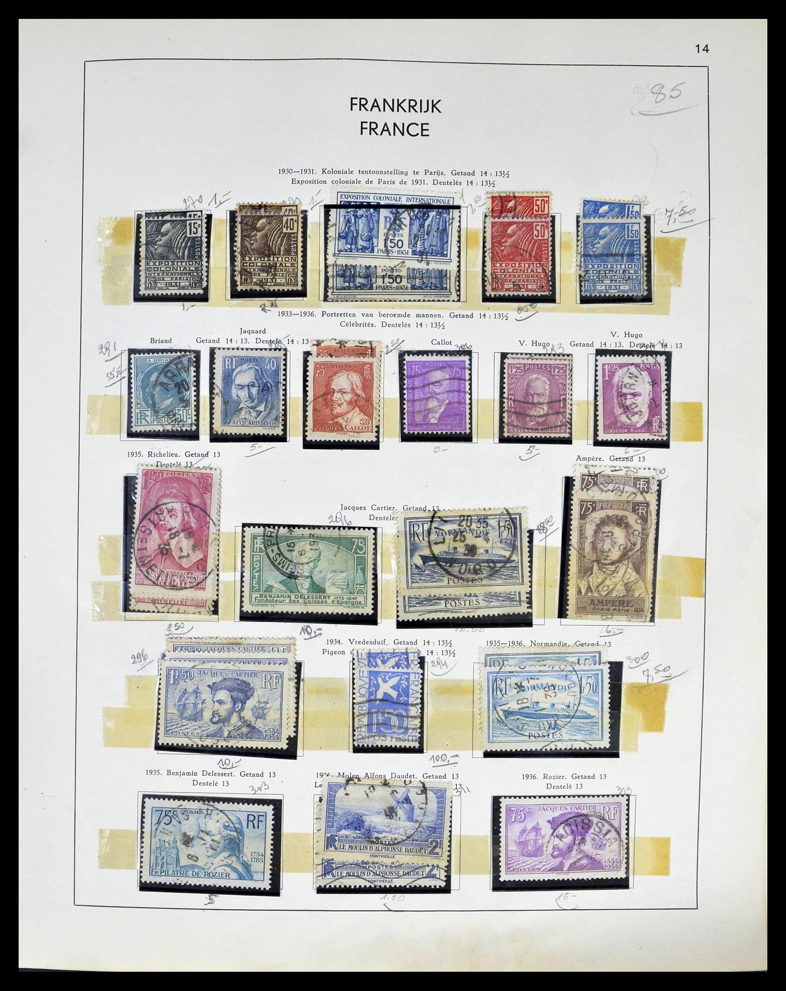 39325 0011 - Postzegelverzameling 39325 Frankrijk 1876-1968.