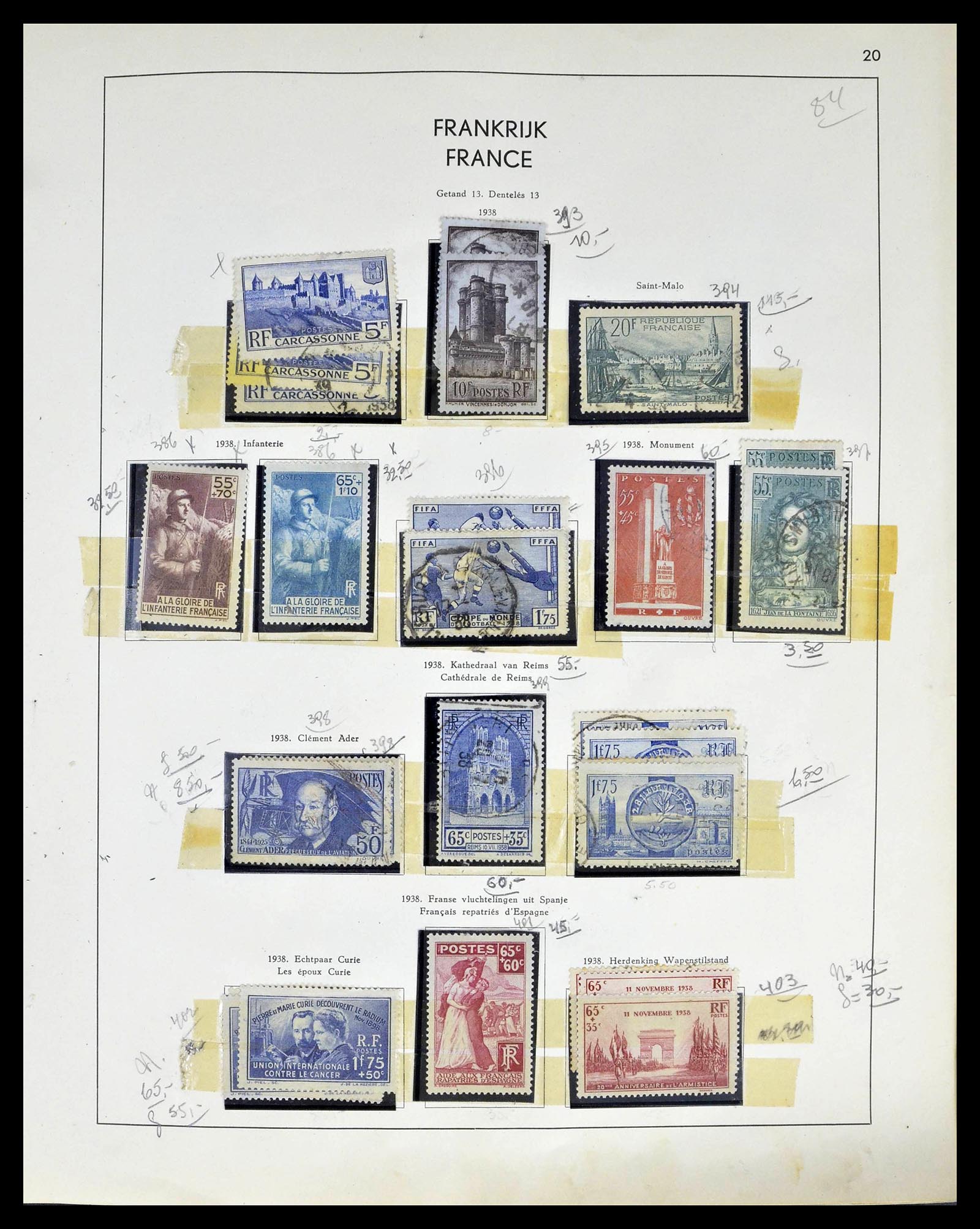 39325 0017 - Postzegelverzameling 39325 Frankrijk 1876-1968.