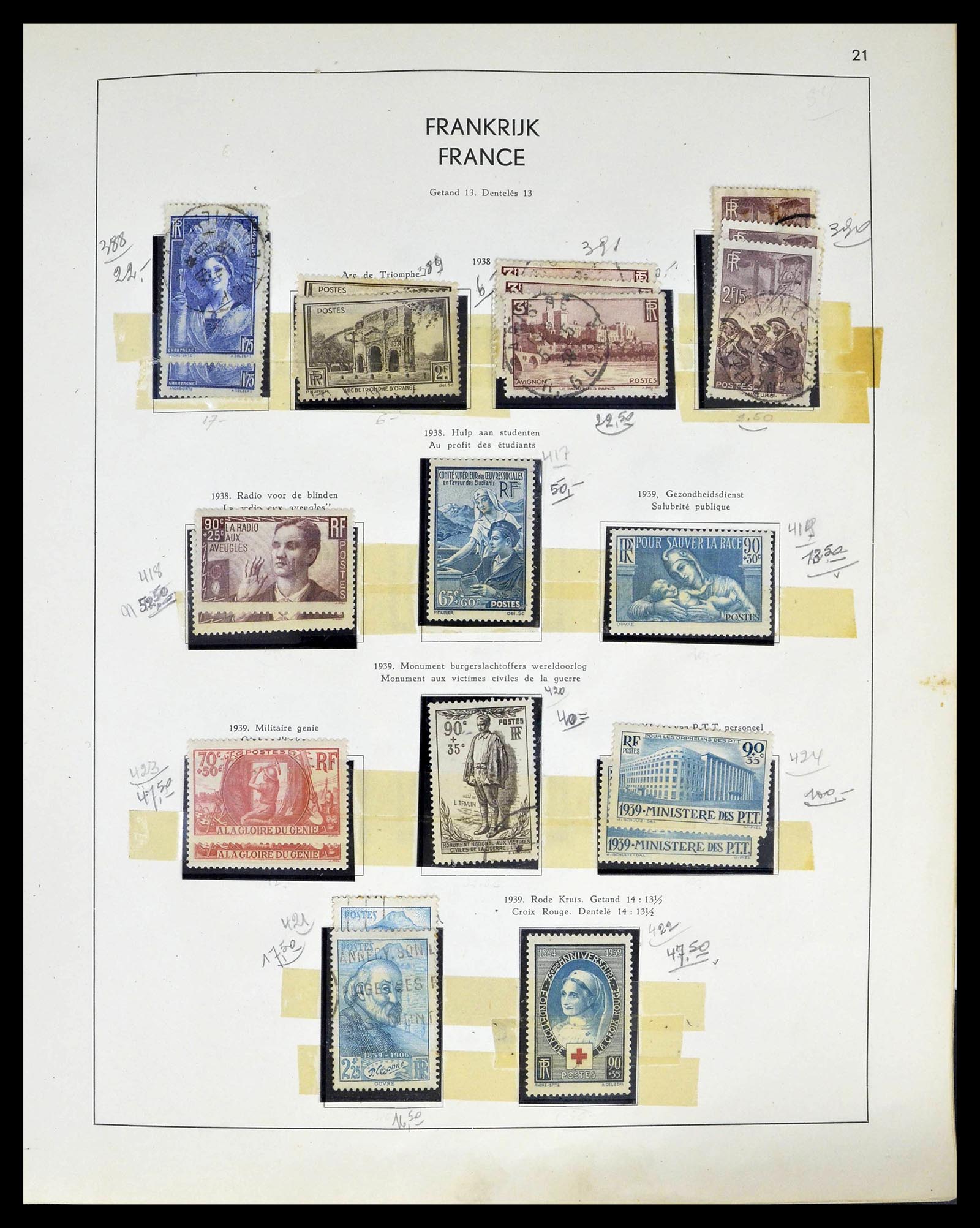 39325 0018 - Postzegelverzameling 39325 Frankrijk 1876-1968.