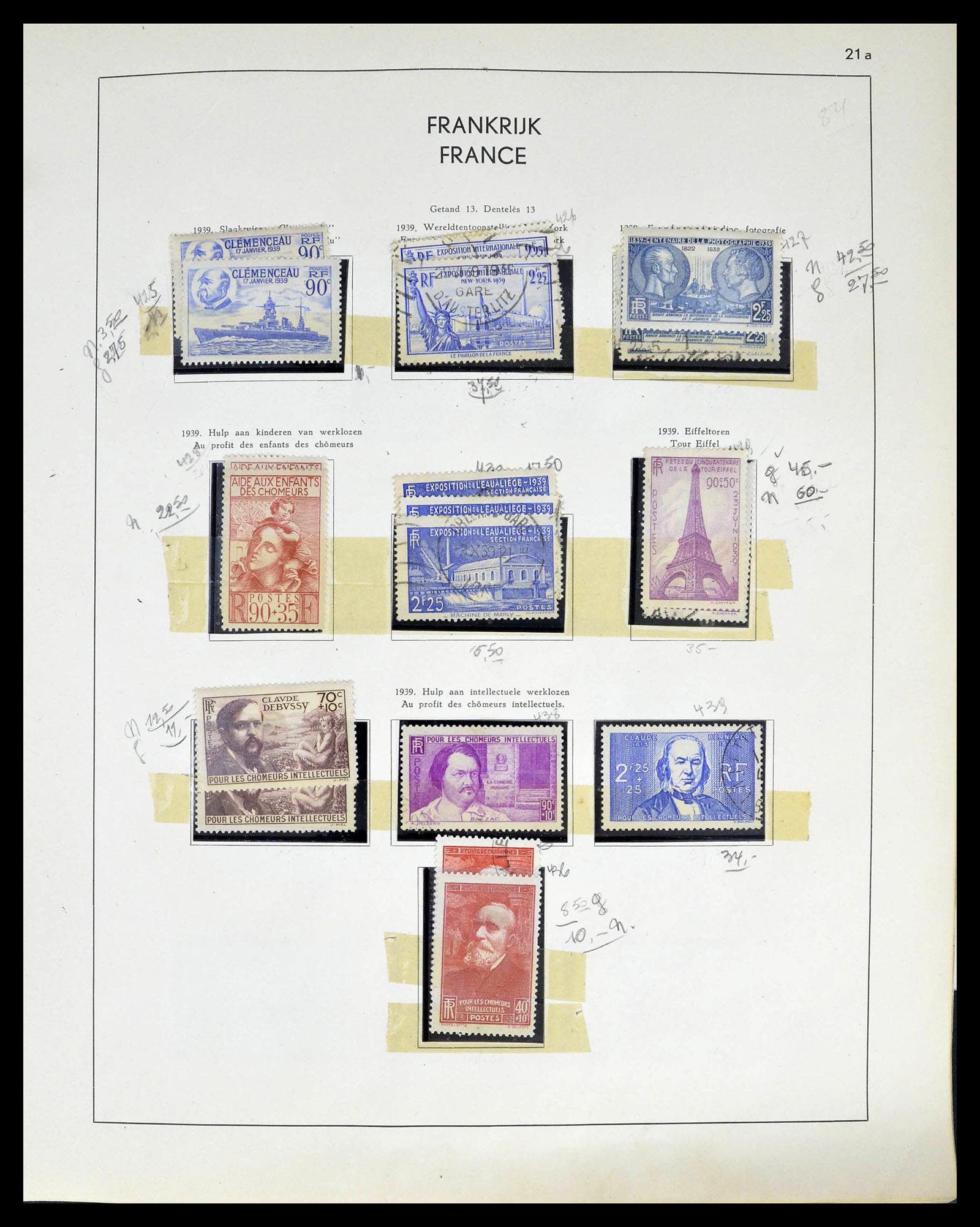 39325 0019 - Postzegelverzameling 39325 Frankrijk 1876-1968.