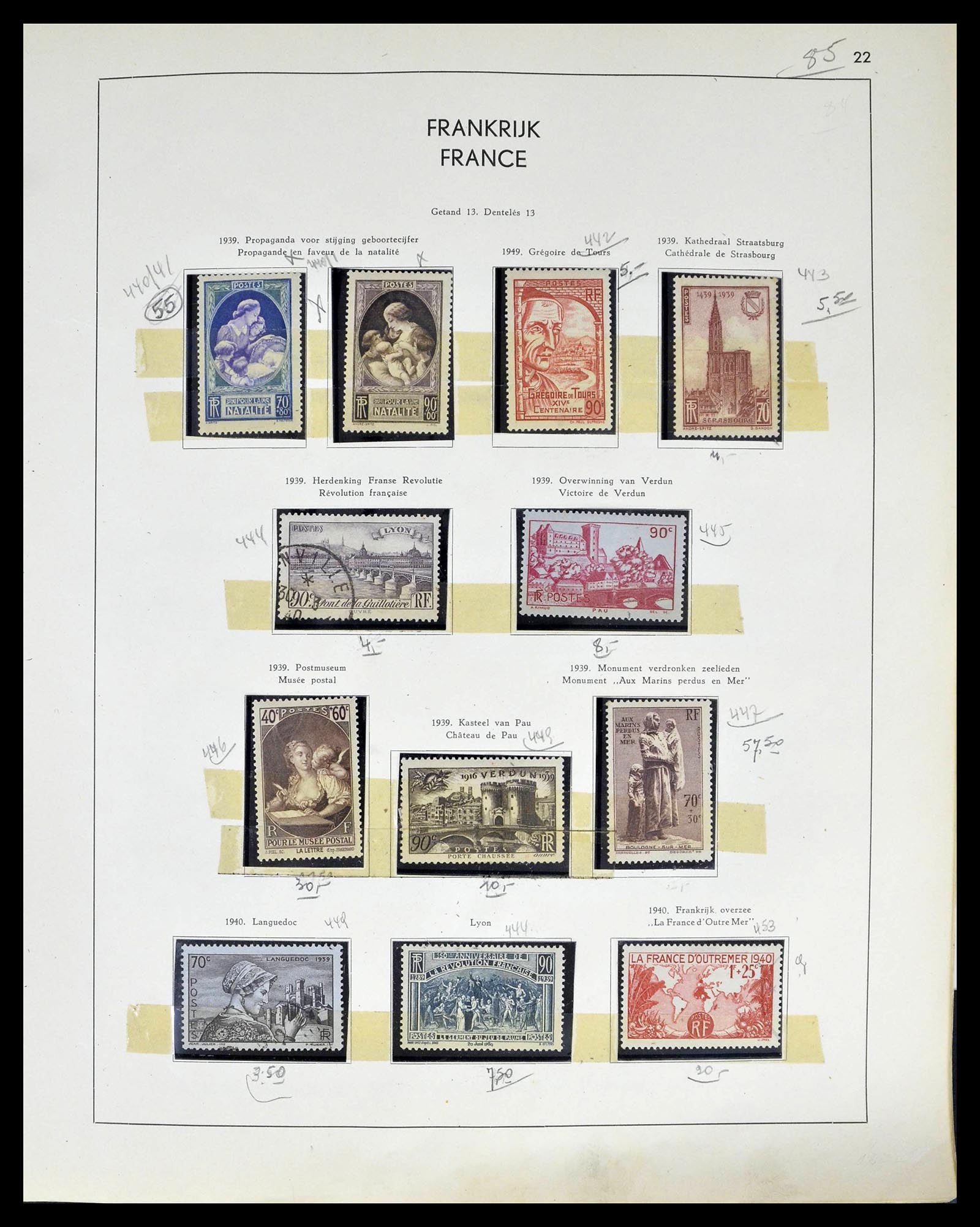 39325 0020 - Postzegelverzameling 39325 Frankrijk 1876-1968.