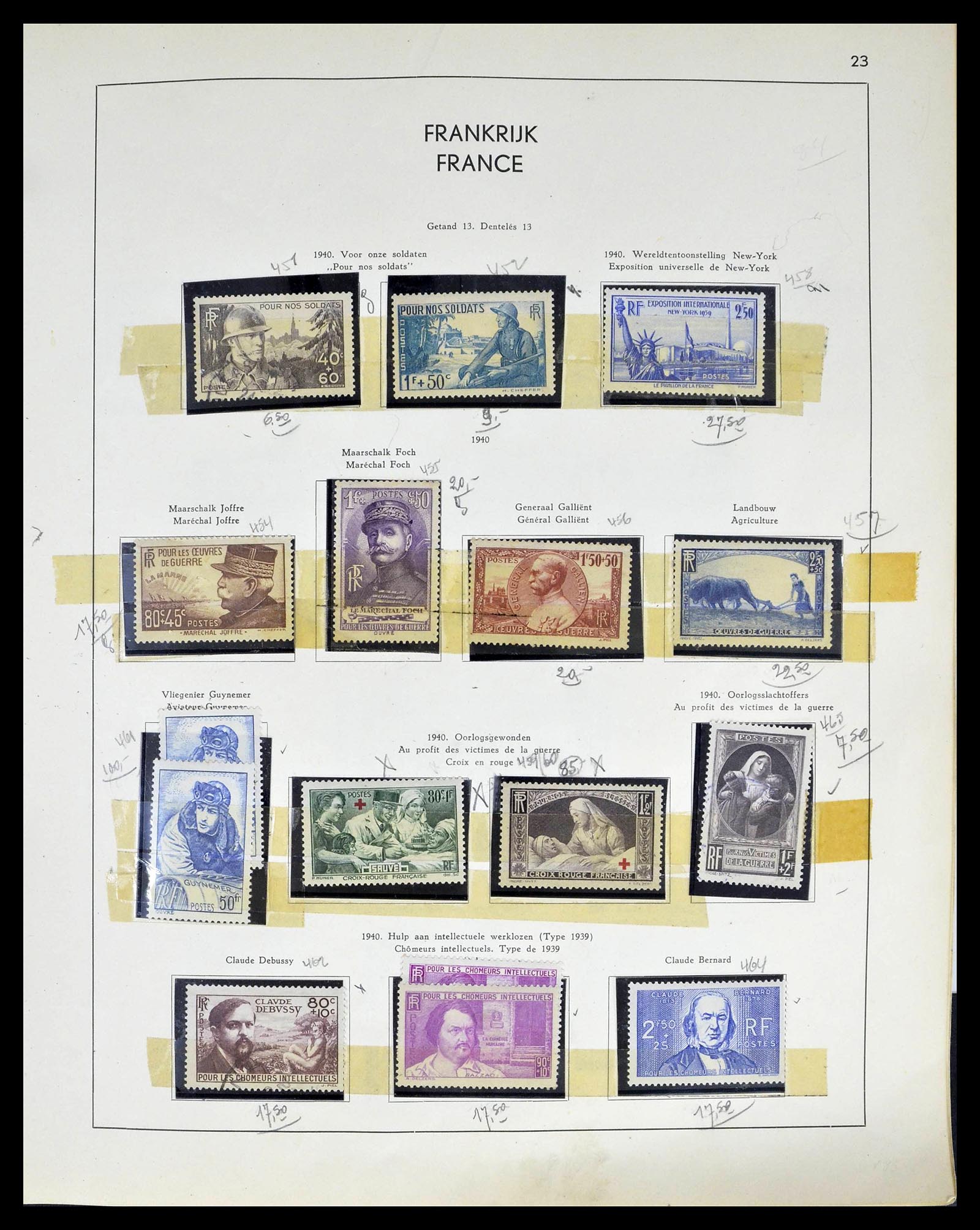 39325 0021 - Postzegelverzameling 39325 Frankrijk 1876-1968.