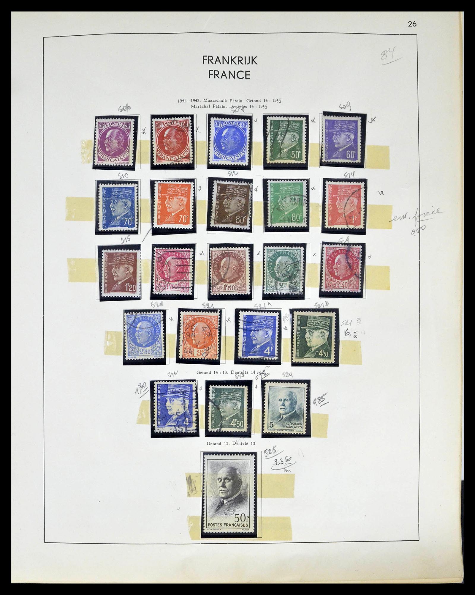 39325 0024 - Postzegelverzameling 39325 Frankrijk 1876-1968.