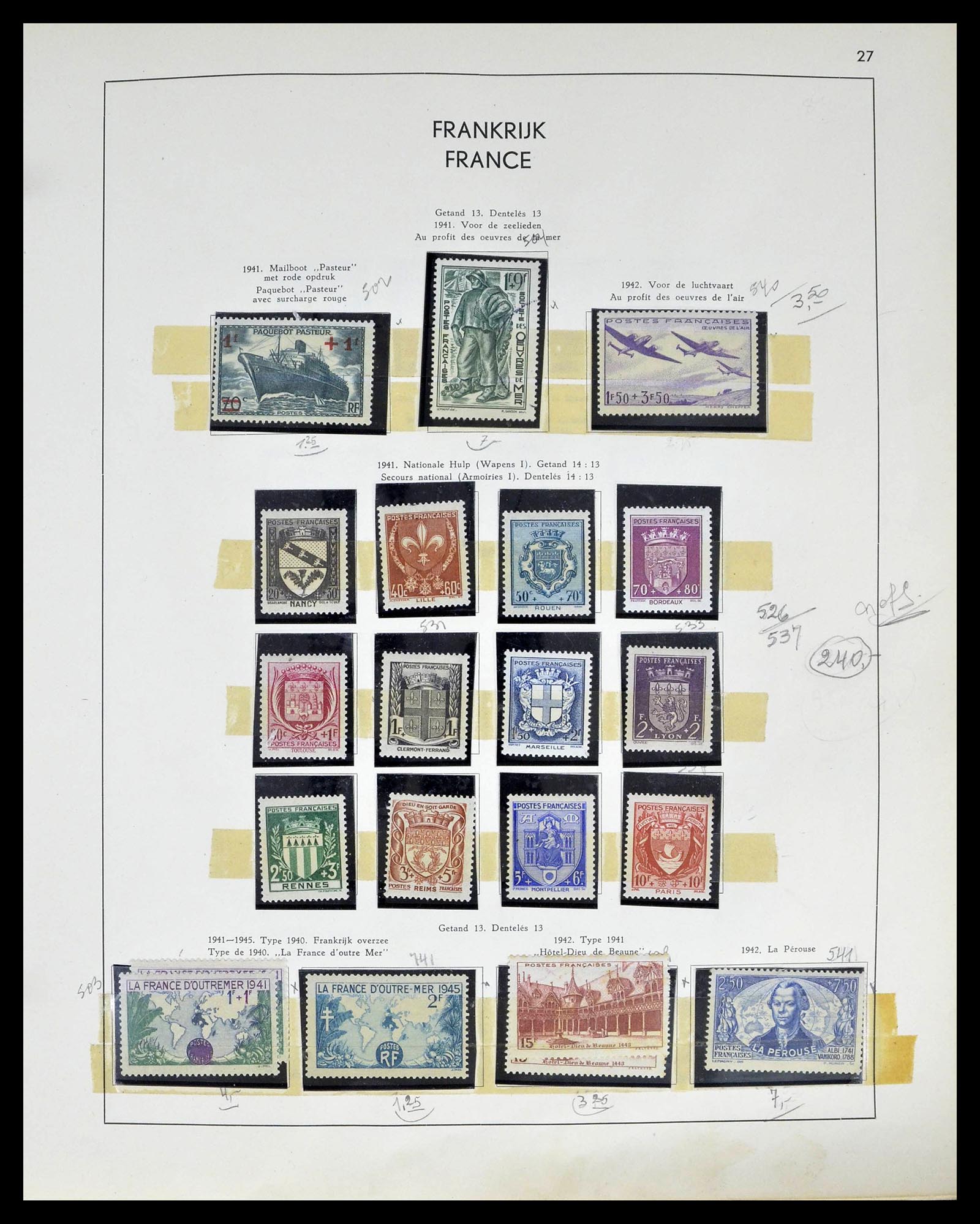39325 0025 - Postzegelverzameling 39325 Frankrijk 1876-1968.