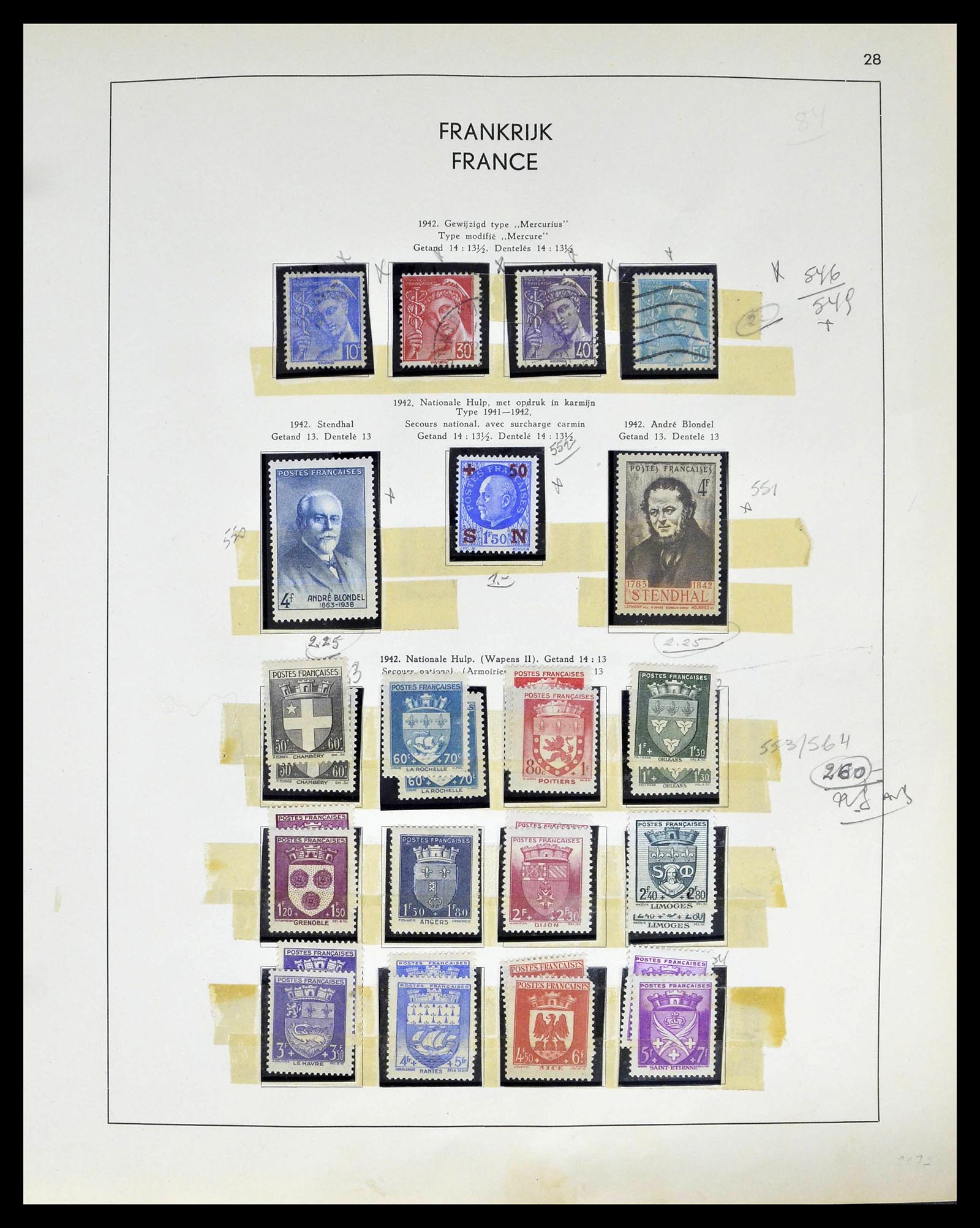 39325 0026 - Postzegelverzameling 39325 Frankrijk 1876-1968.