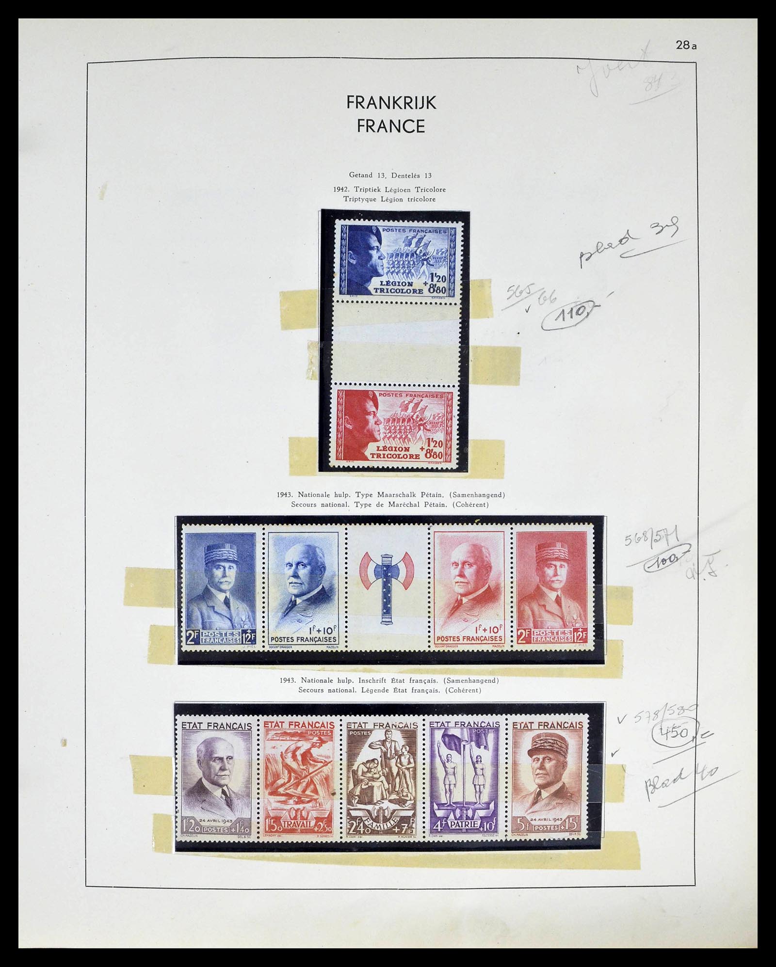 39325 0027 - Postzegelverzameling 39325 Frankrijk 1876-1968.