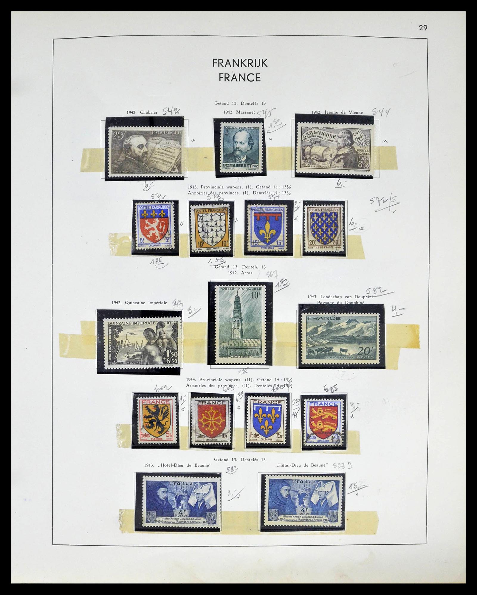 39325 0028 - Postzegelverzameling 39325 Frankrijk 1876-1968.