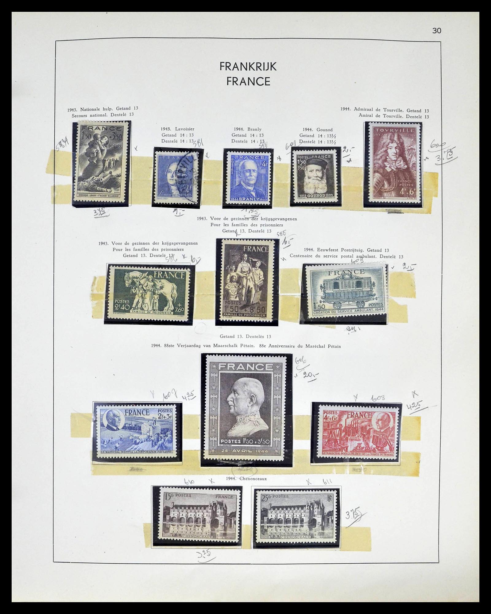 39325 0029 - Postzegelverzameling 39325 Frankrijk 1876-1968.