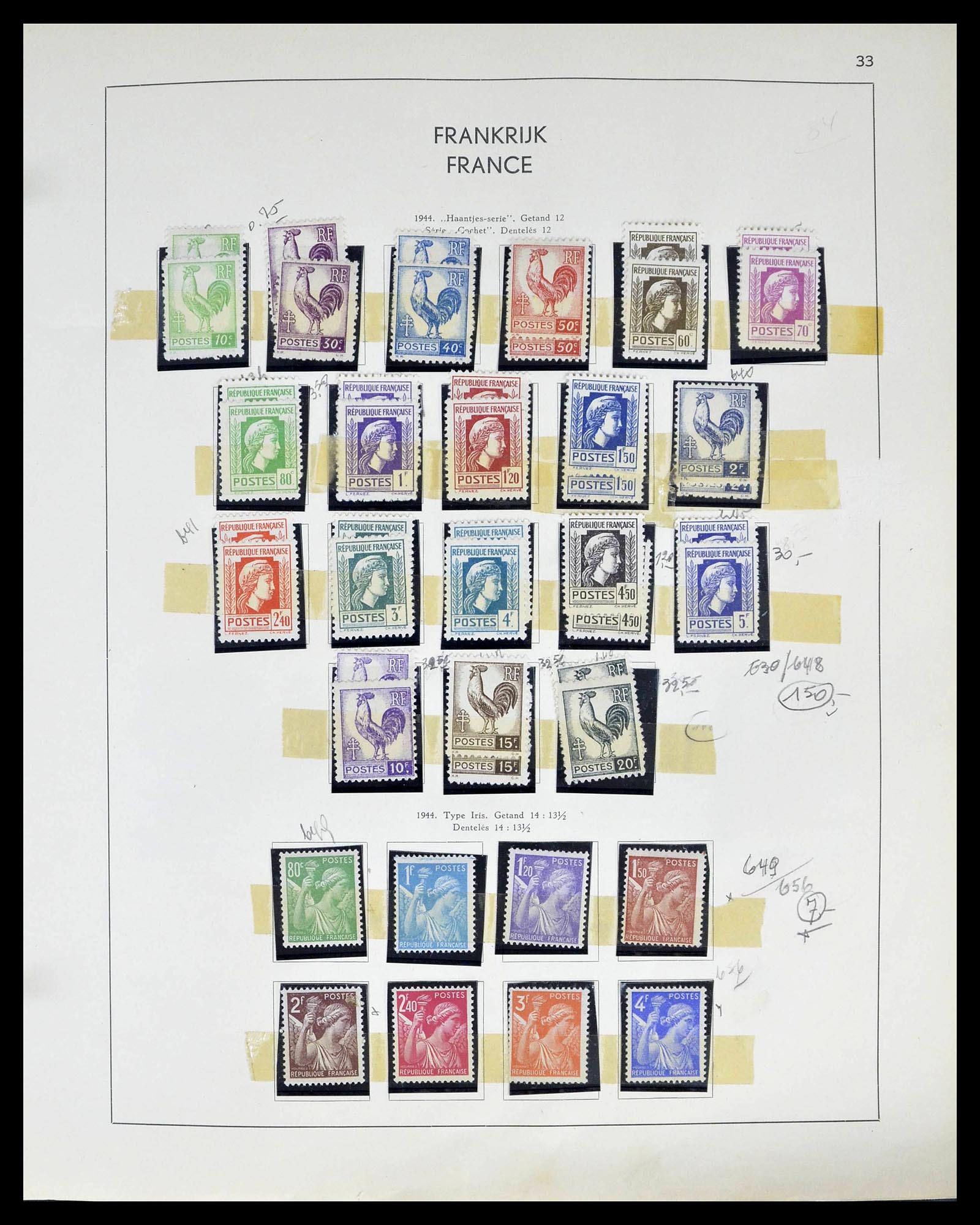 39325 0032 - Postzegelverzameling 39325 Frankrijk 1876-1968.