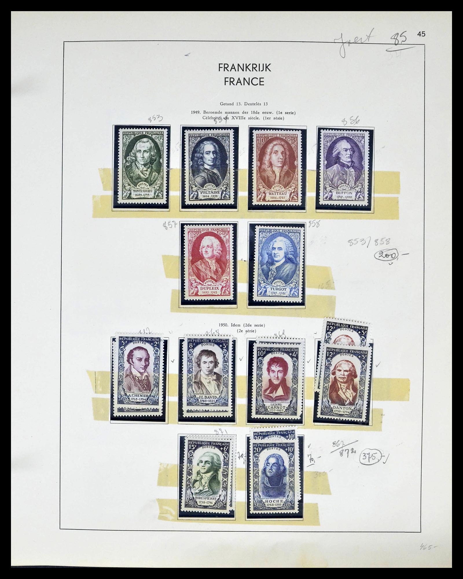 39325 0045 - Postzegelverzameling 39325 Frankrijk 1876-1968.