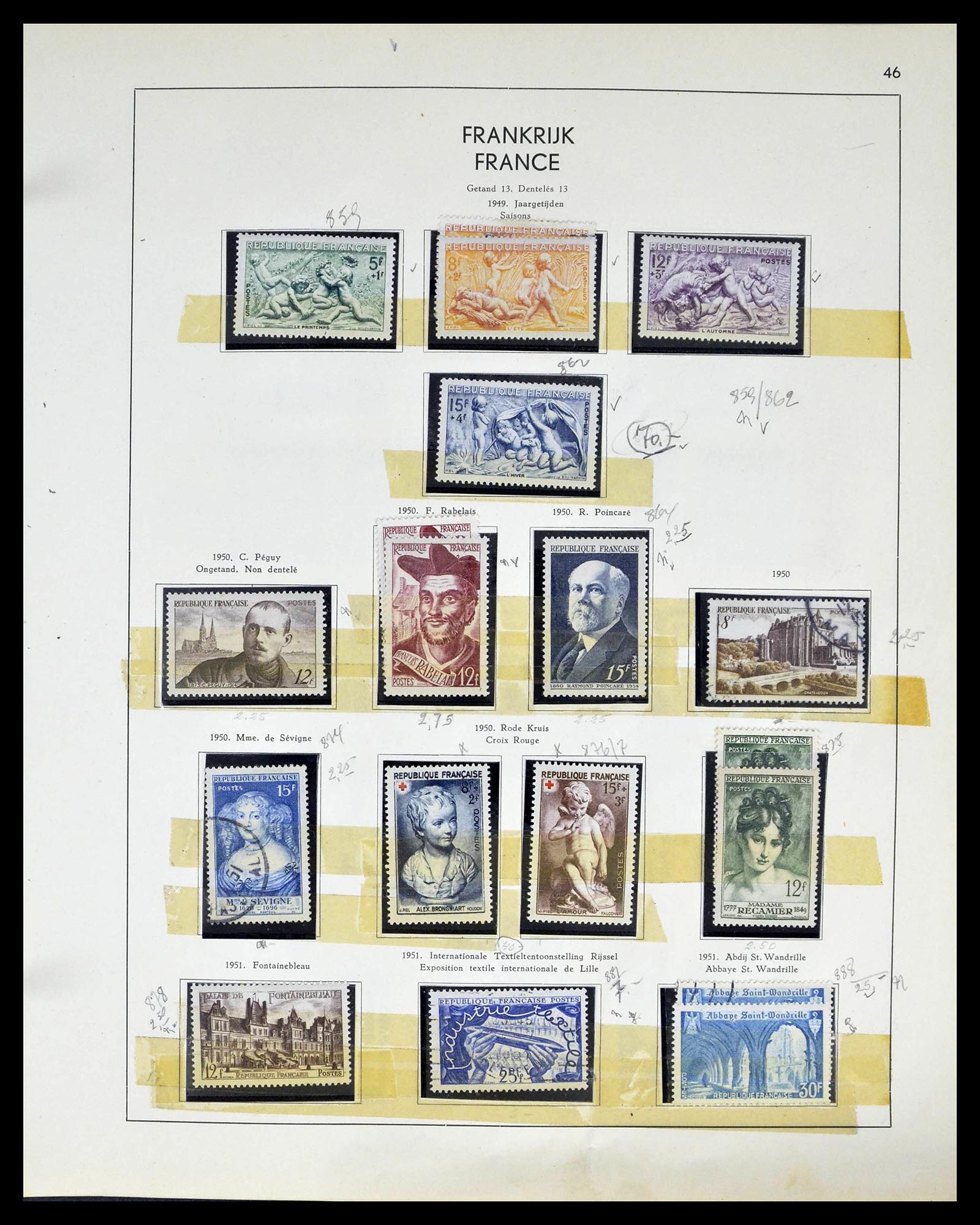 39325 0046 - Postzegelverzameling 39325 Frankrijk 1876-1968.