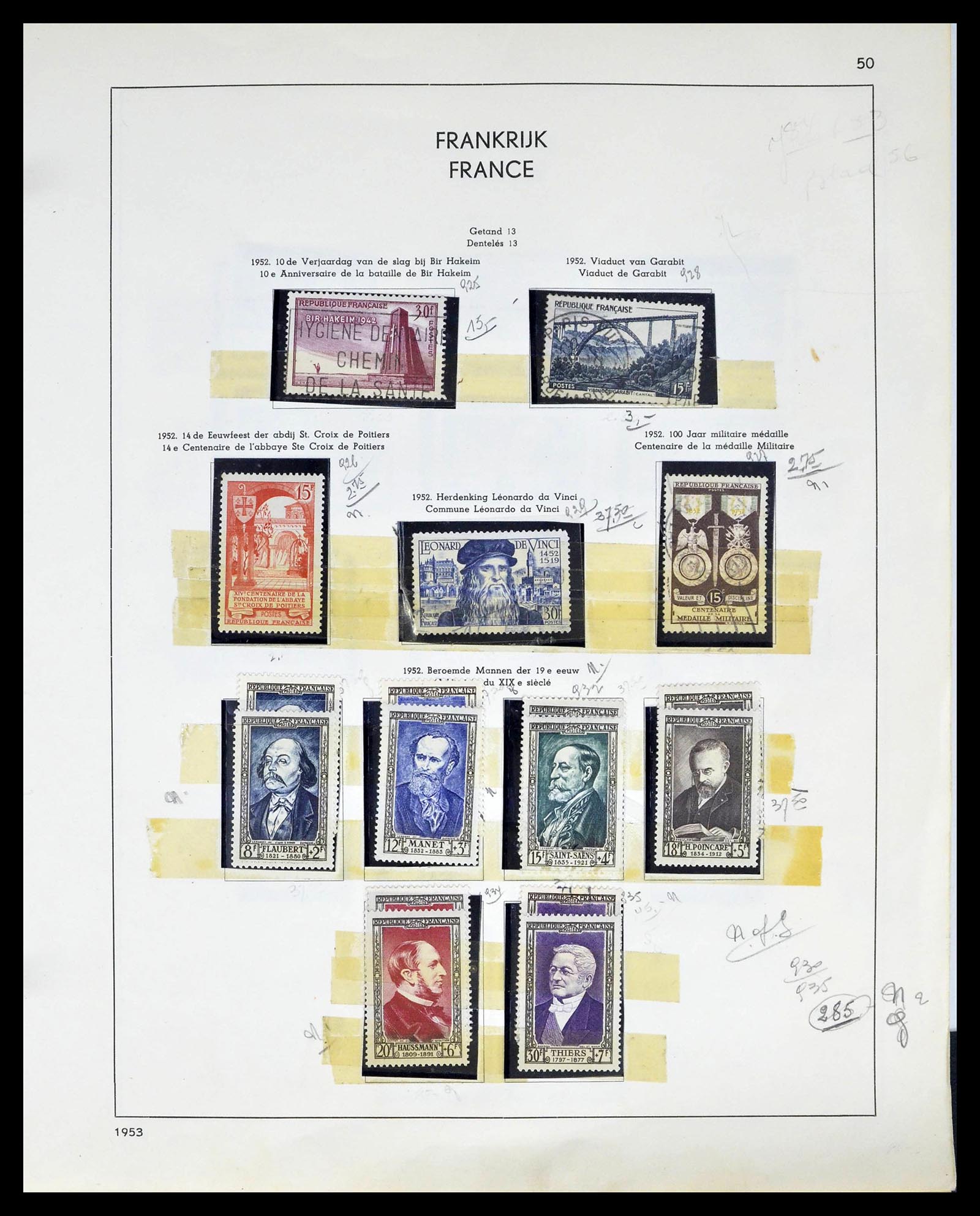 39325 0050 - Postzegelverzameling 39325 Frankrijk 1876-1968.