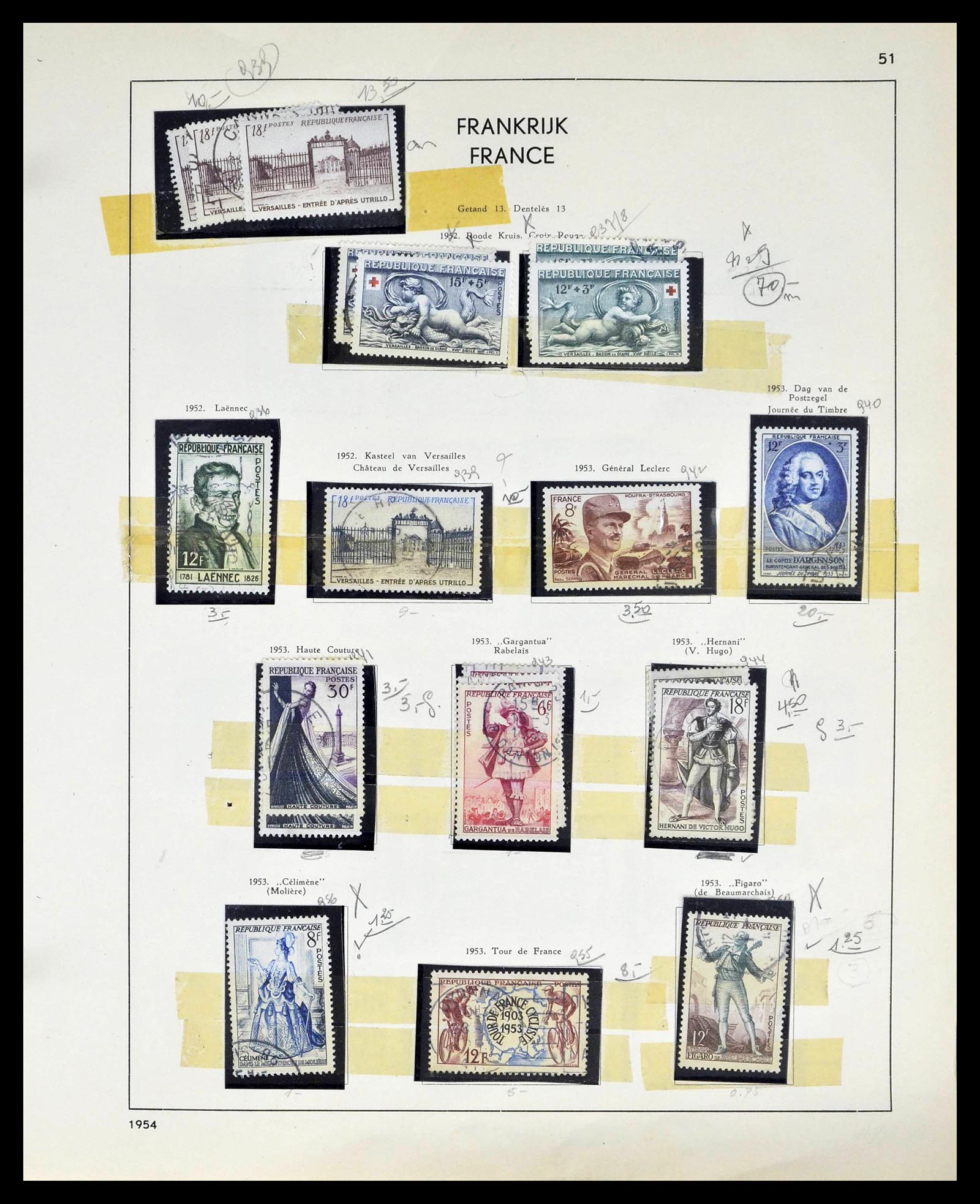 39325 0052 - Postzegelverzameling 39325 Frankrijk 1876-1968.