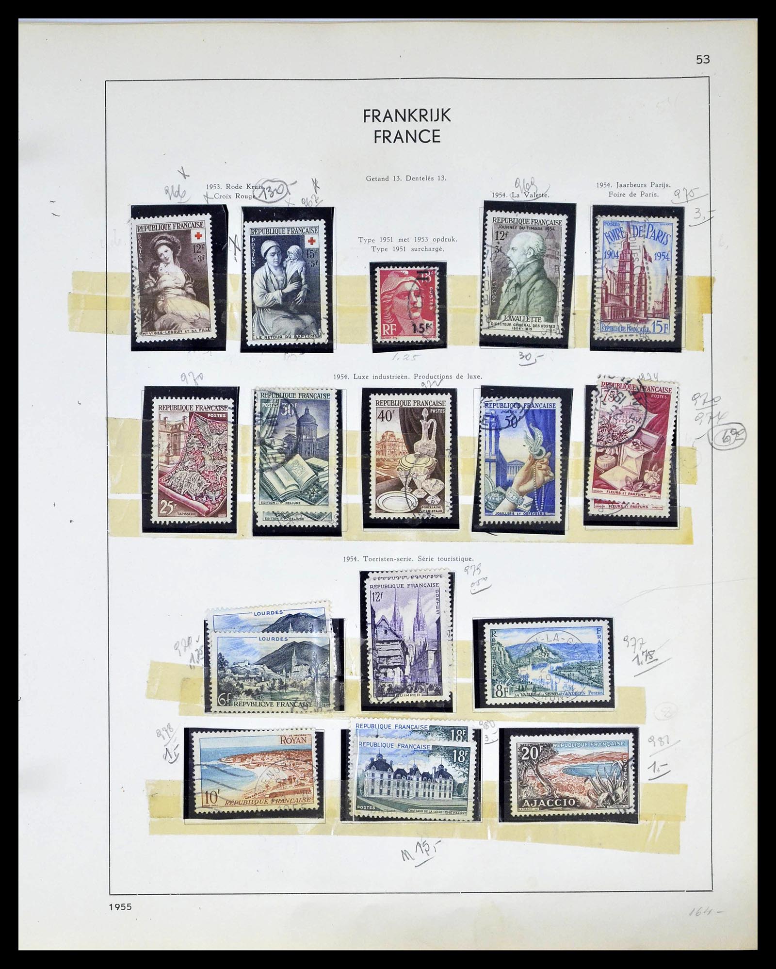 39325 0054 - Postzegelverzameling 39325 Frankrijk 1876-1968.