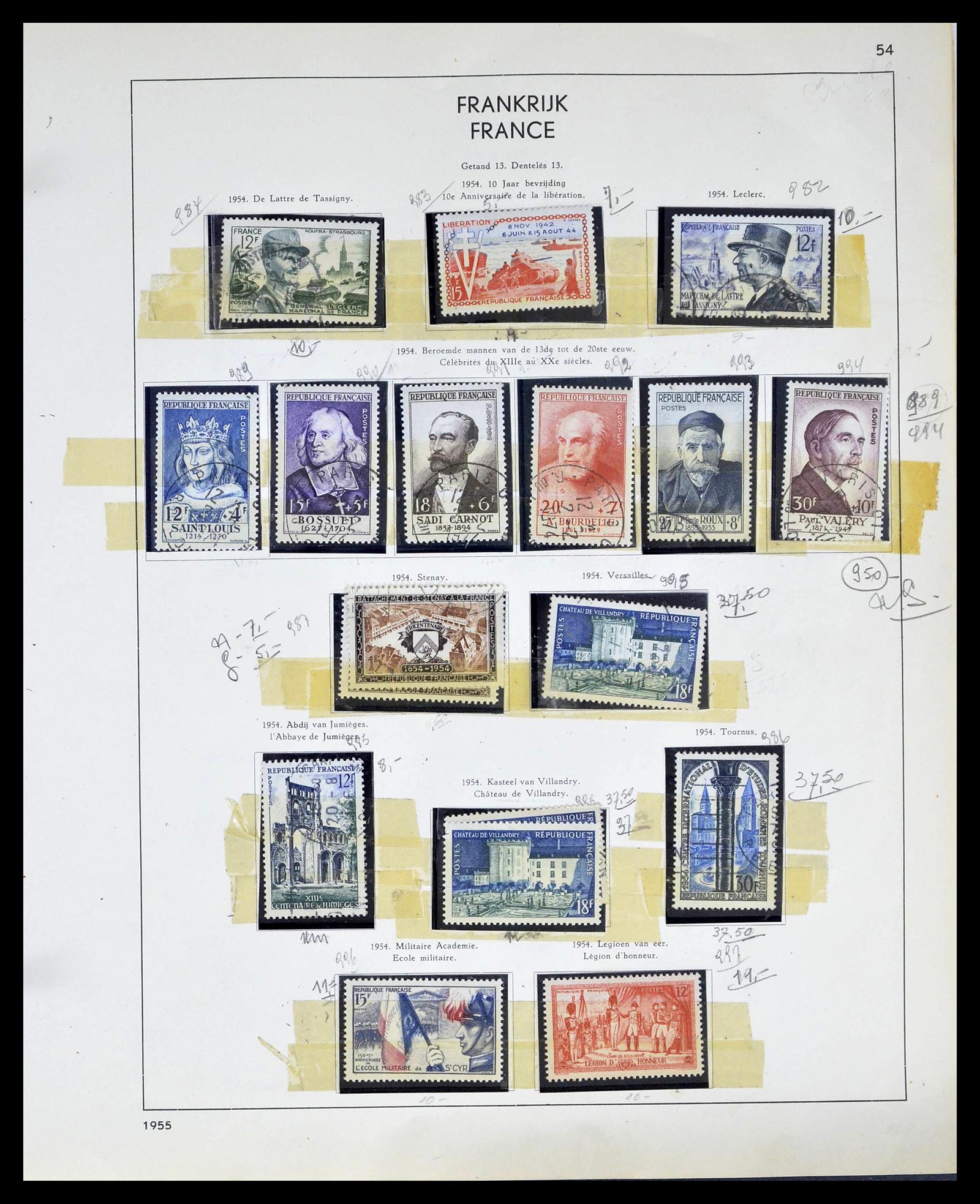 39325 0055 - Postzegelverzameling 39325 Frankrijk 1876-1968.