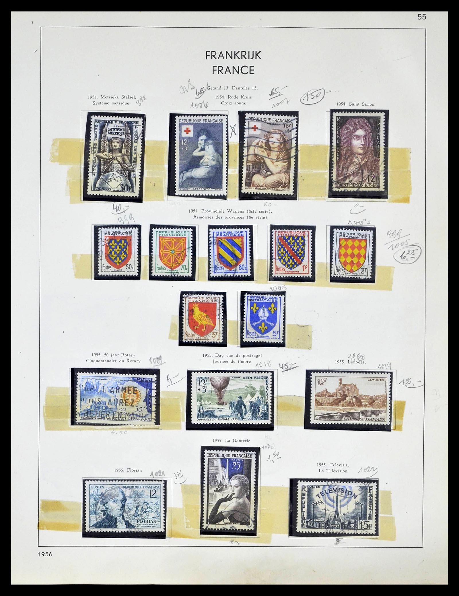 39325 0056 - Postzegelverzameling 39325 Frankrijk 1876-1968.