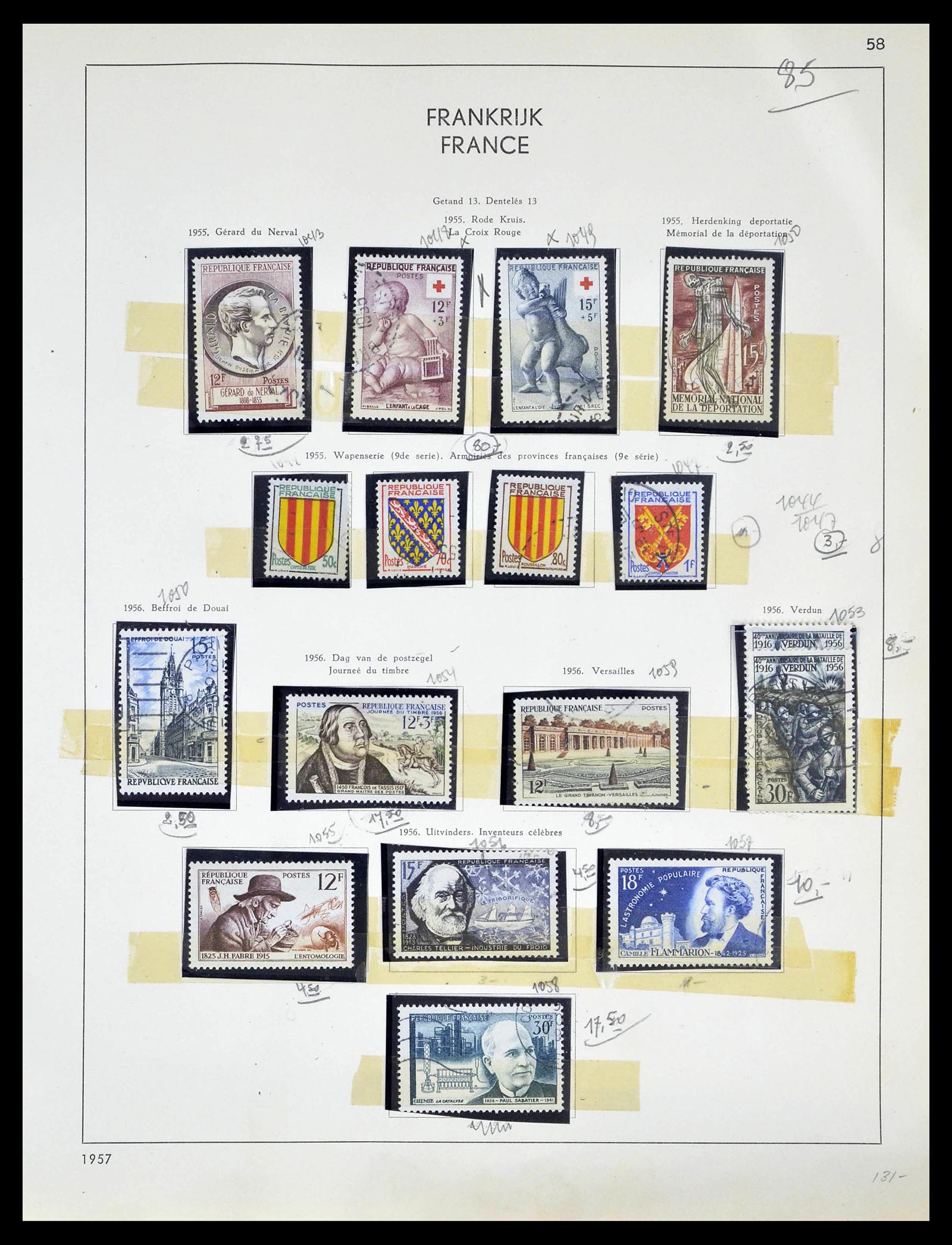39325 0058 - Postzegelverzameling 39325 Frankrijk 1876-1968.