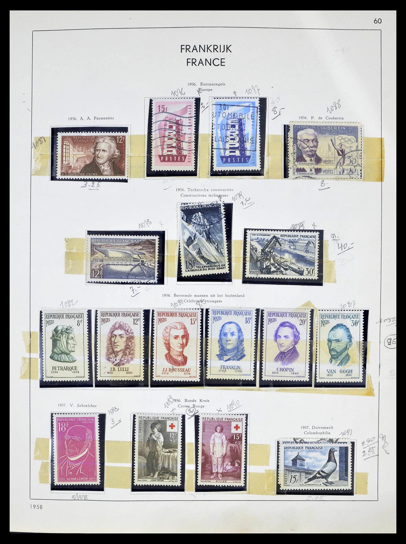 39325 0060 - Postzegelverzameling 39325 Frankrijk 1876-1968.