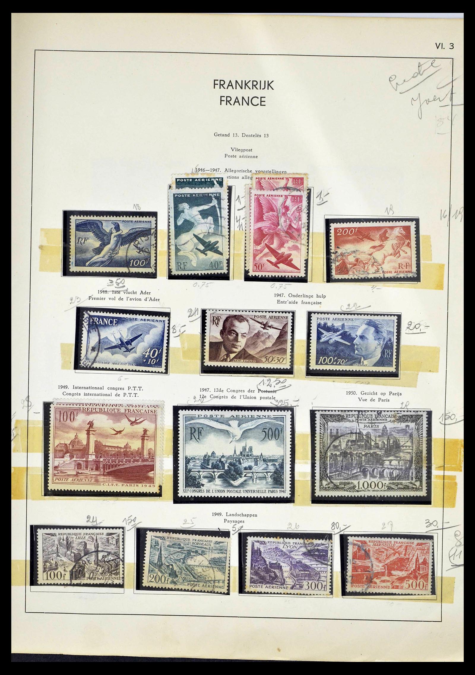 39325 0101 - Postzegelverzameling 39325 Frankrijk 1876-1968.