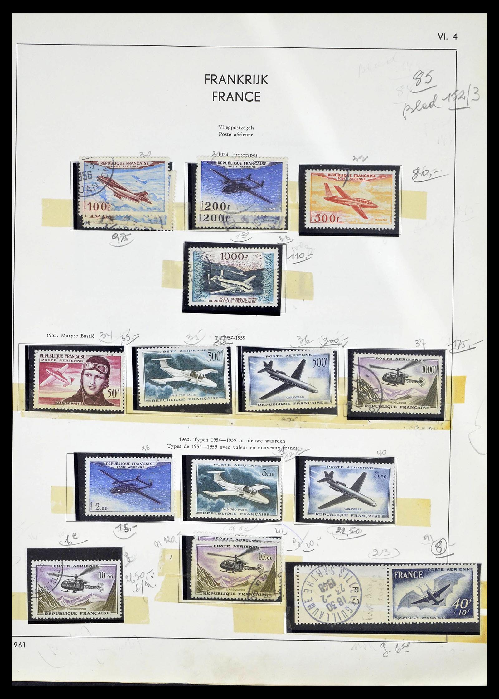 39325 0102 - Postzegelverzameling 39325 Frankrijk 1876-1968.