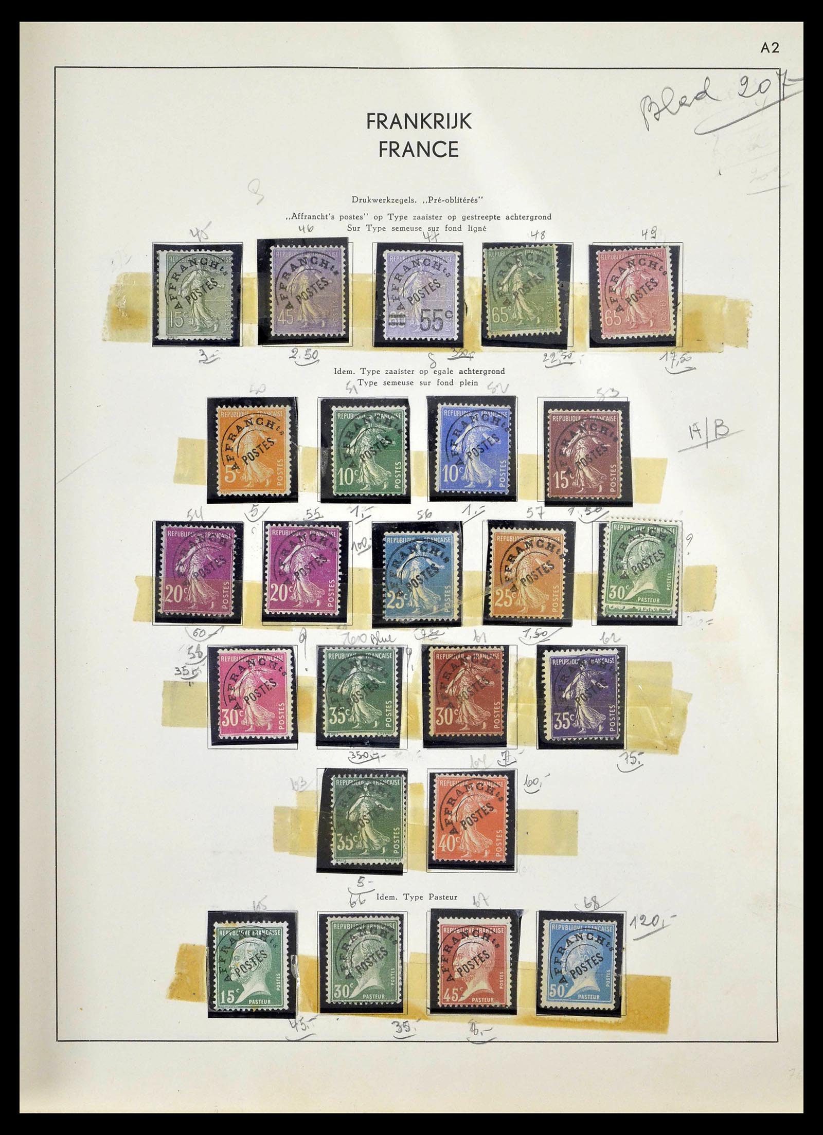 39325 0104 - Postzegelverzameling 39325 Frankrijk 1876-1968.