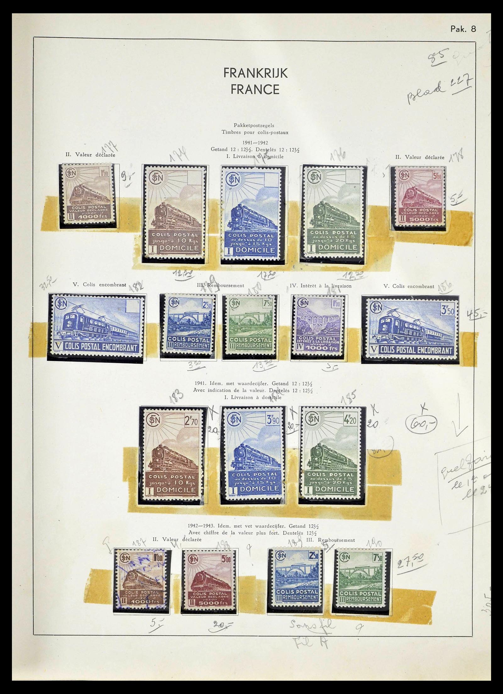 39325 0107 - Postzegelverzameling 39325 Frankrijk 1876-1968.