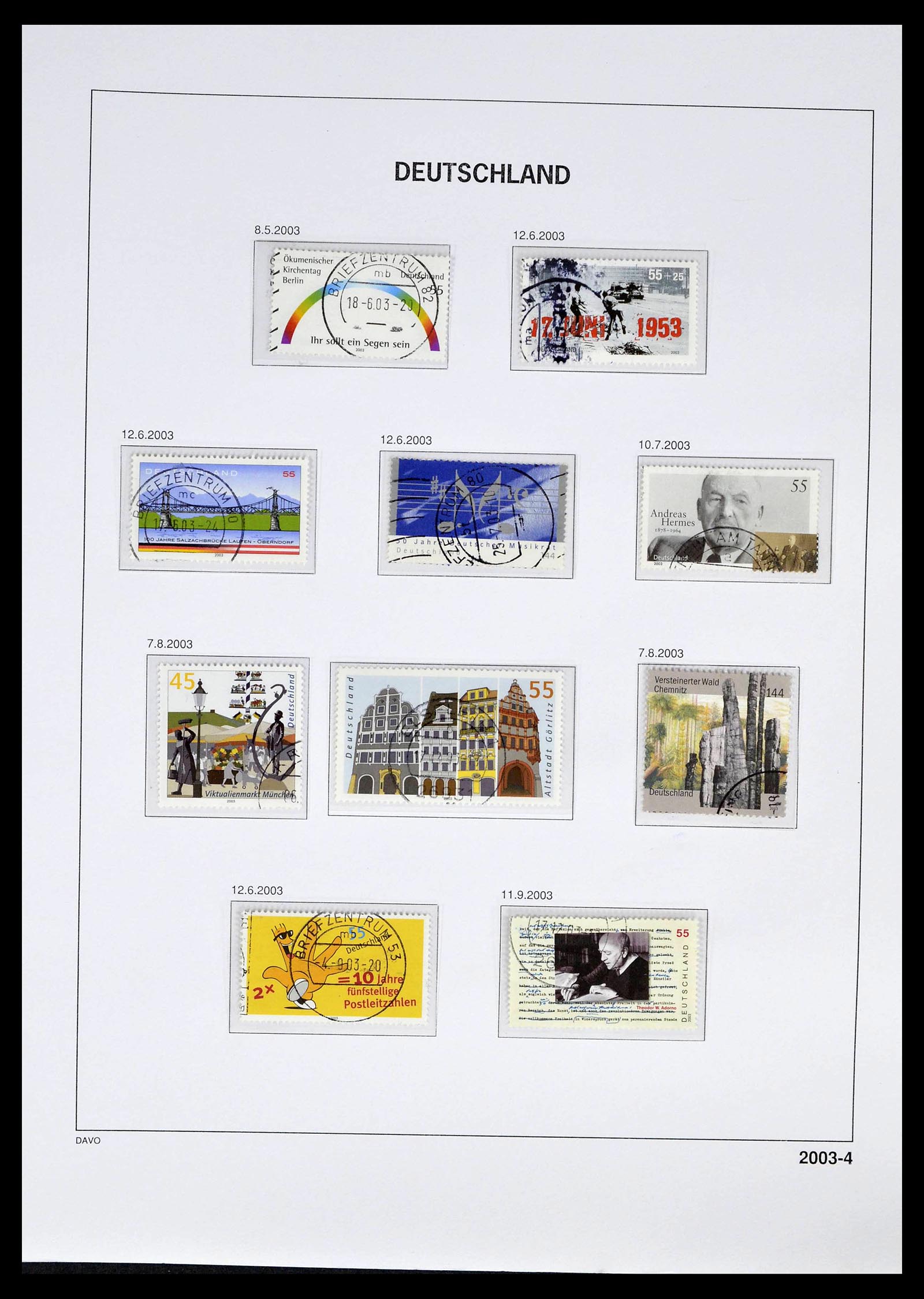 39326 0225 - Stamp collection 39326 Bundespost 1949-2003.