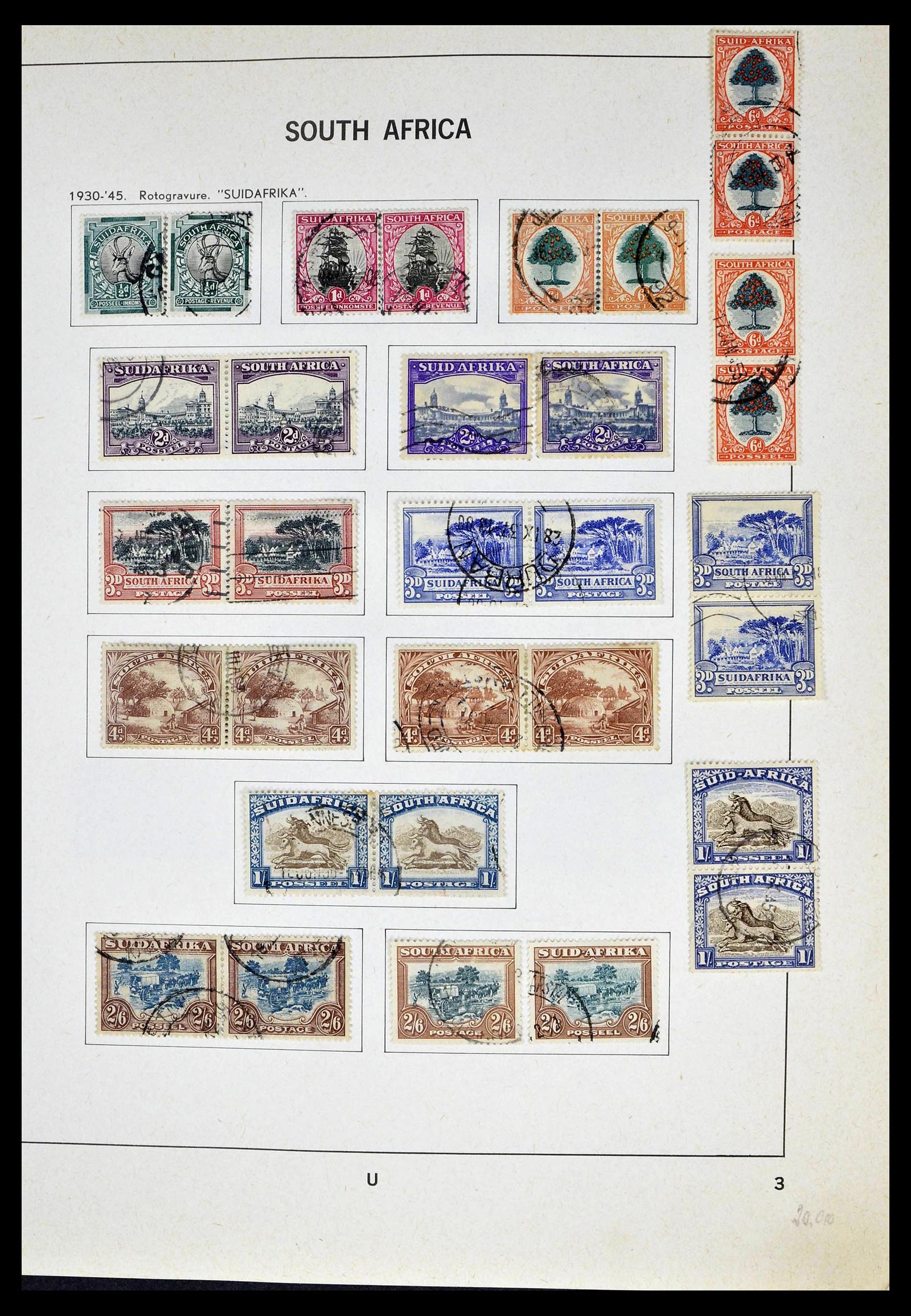 39327 0003 - Postzegelverzameling 39327 Zuid Afrika 1910-1998.