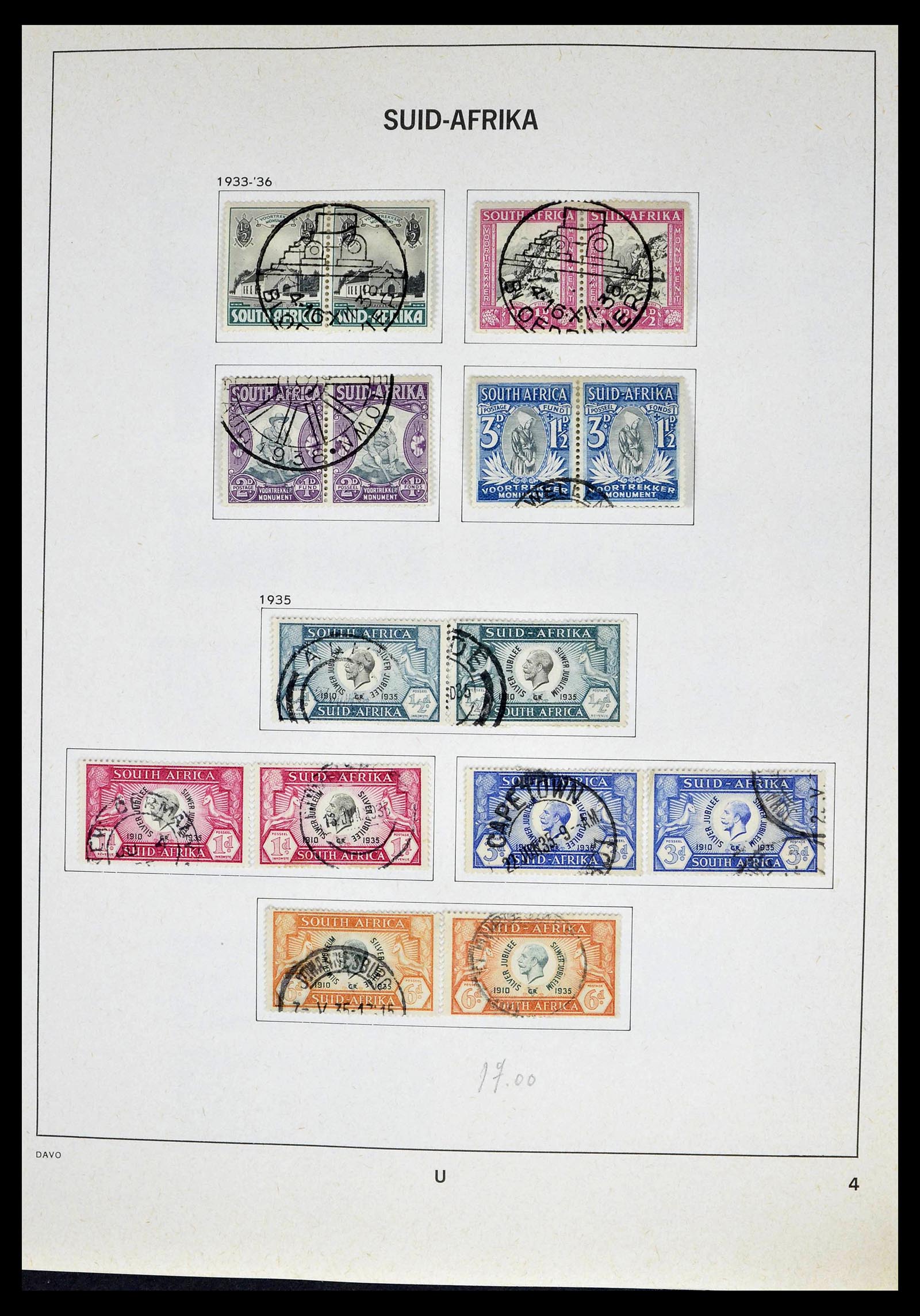 39327 0004 - Postzegelverzameling 39327 Zuid Afrika 1910-1998.