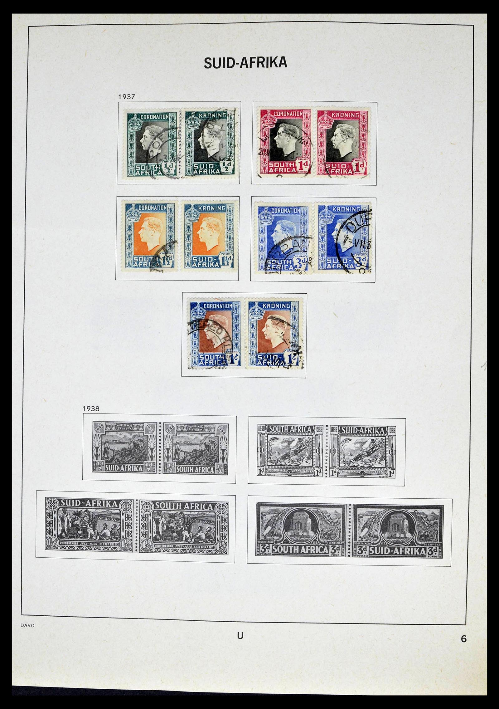 39327 0006 - Postzegelverzameling 39327 Zuid Afrika 1910-1998.